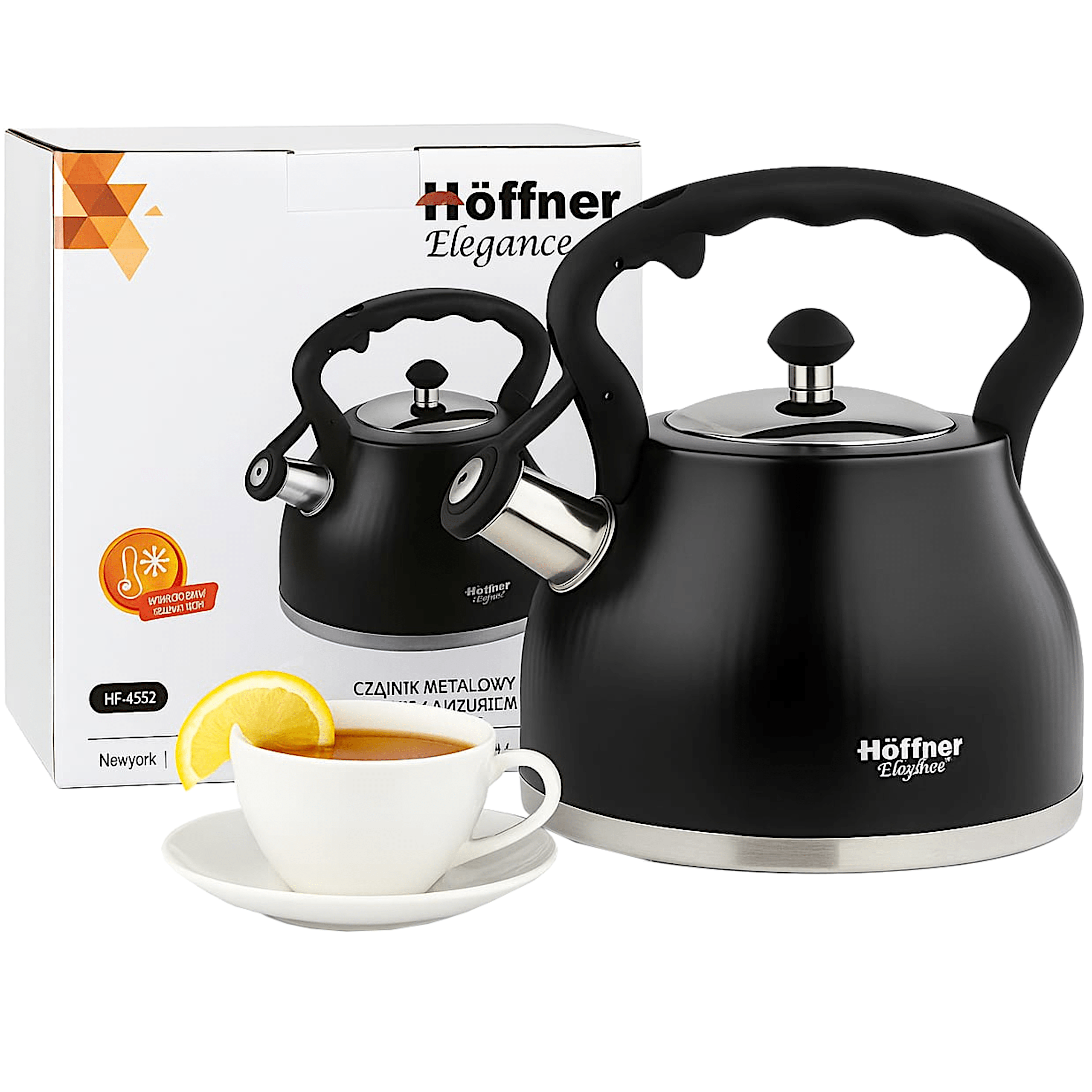 TEMU Tea Kettle, Loud Water Kettle, Large 2.7l Heavy-duty Stainless Steel Kettle In Black, Durable And Easy To Clean