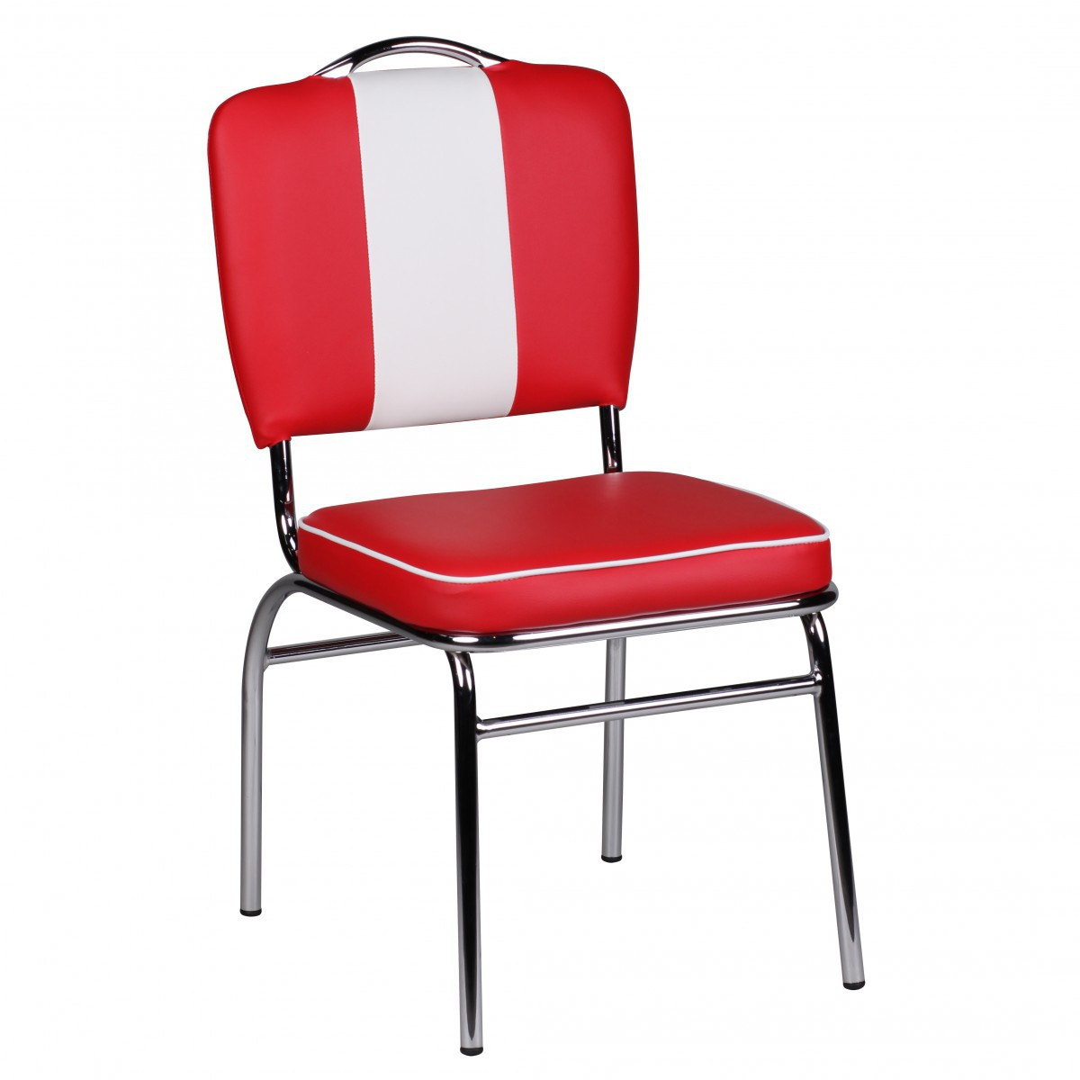 American Diner 50s Retro Dining Chair, Seat With Backrest, Seat Height 47 Cm