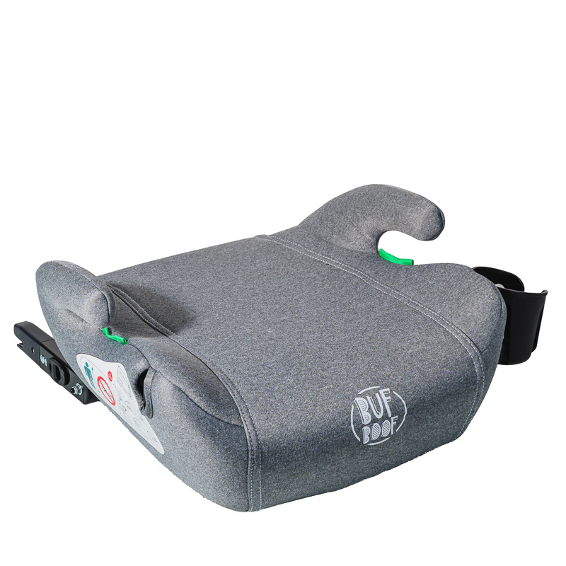Car Seat Booster With Buf Hero, R129 Approved, 125-150 Cm Or 22-36 Kg, Light Gray