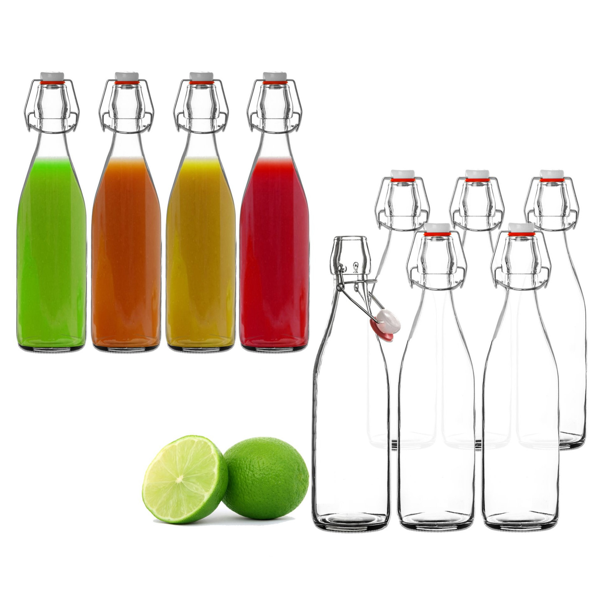 TEMU 6 Bottle 500ml Screw- Bottle Juice Bottle Oil Bottle Screw-top Bottle