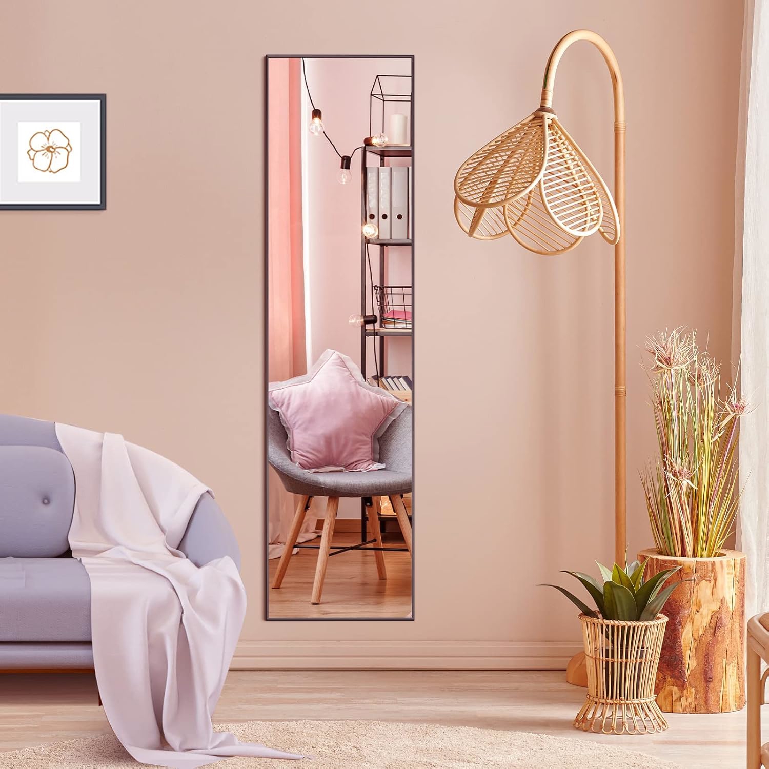 160 X 40 Cm Full-length Mirror, Rectangular Makeup Mirror Made Of -proof Glass And An Aluminum Alloy Frame