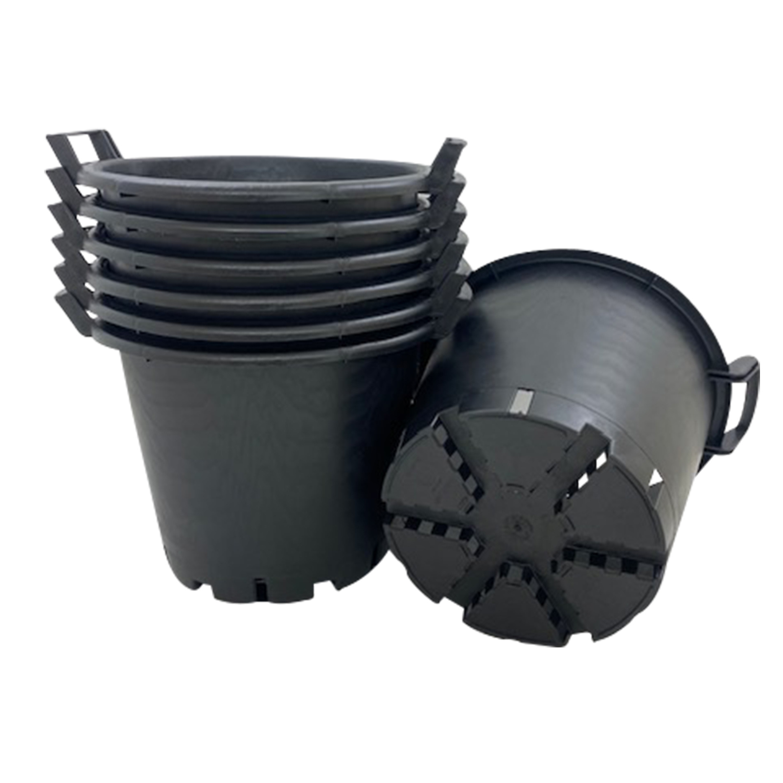 TEMU 7 X Heavy Duty 30l Large Garden Plant Pots Potato Containers Buckets (pack Of 7) 30 Litre Plastic Planters For Outdoor Plants - Planter Pots For