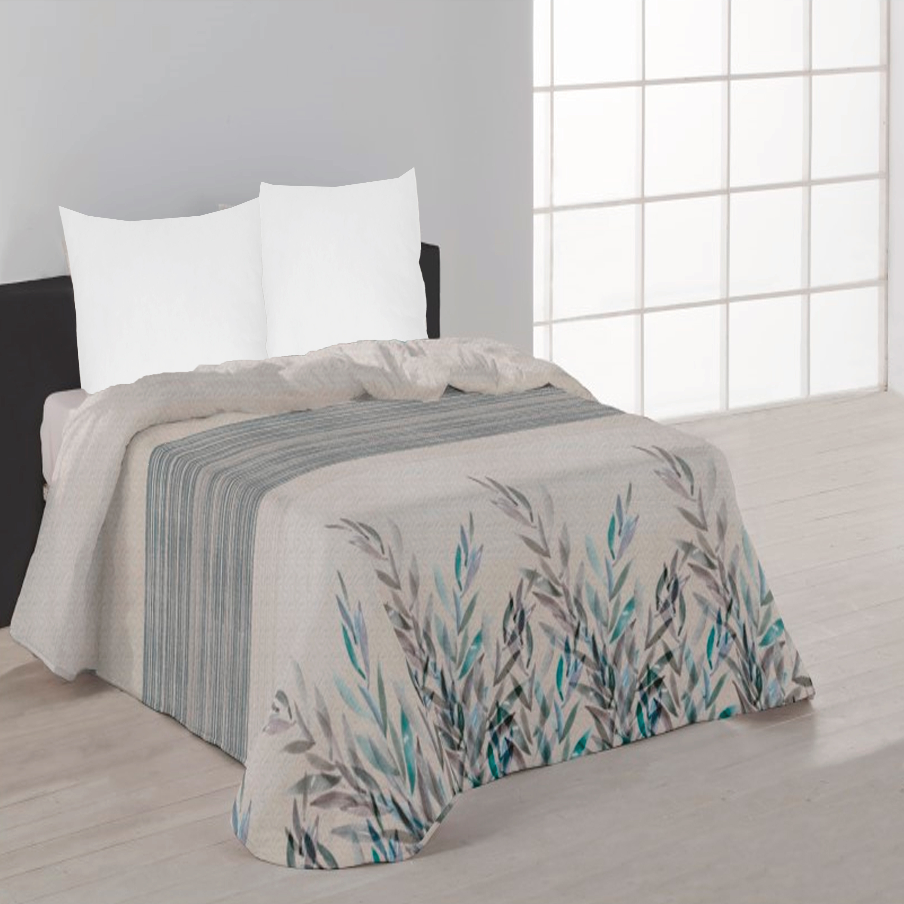 TEMU Vivid by Hogar - Colcha Verano Houston Estampada Reversible (No Fundas De Cojines) Poliéster, , Transpirable, Diseño, , Verano