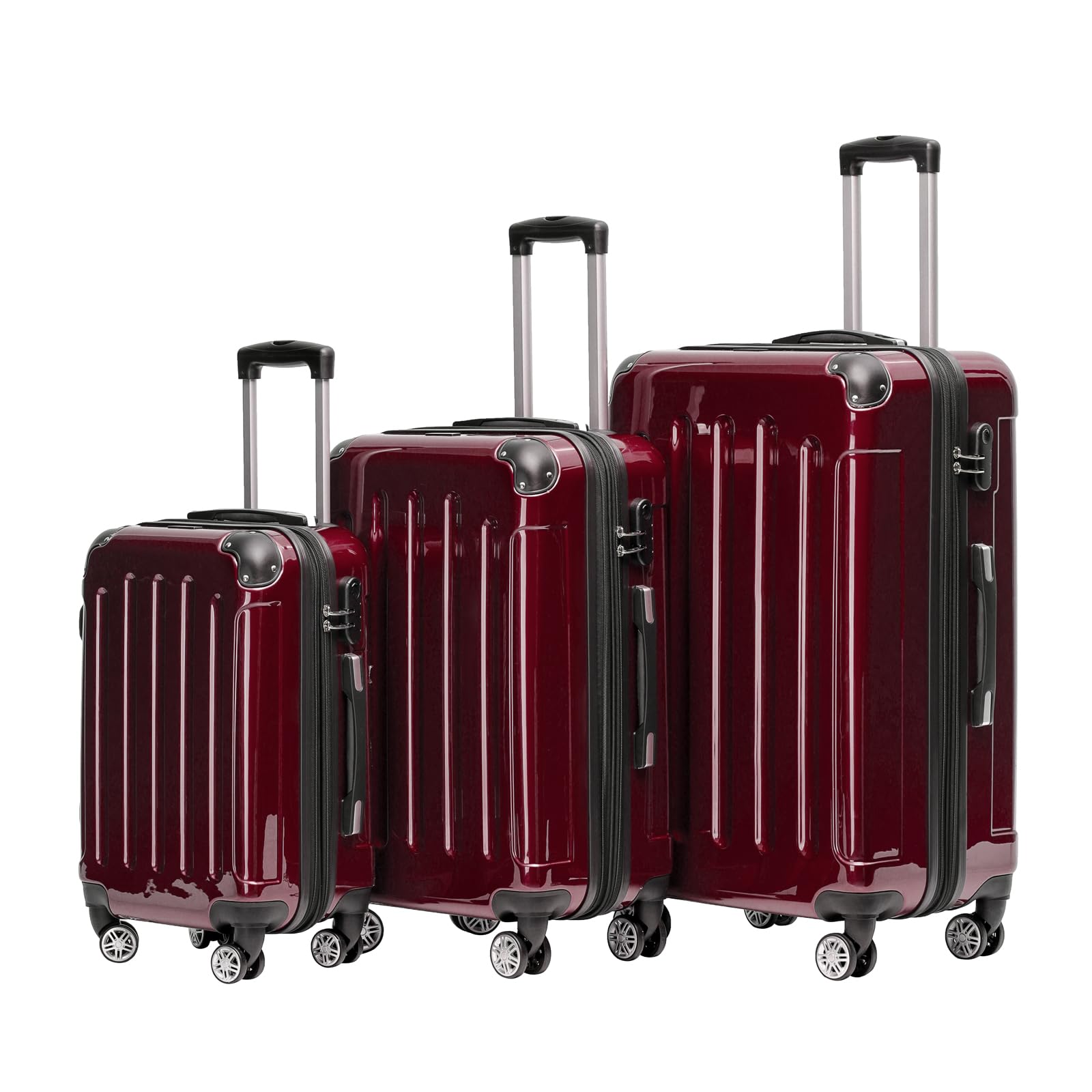 - 3rd Hard Shell Suitcase Travel Suitcase Trolley Luggage Set Travel Luggage Set