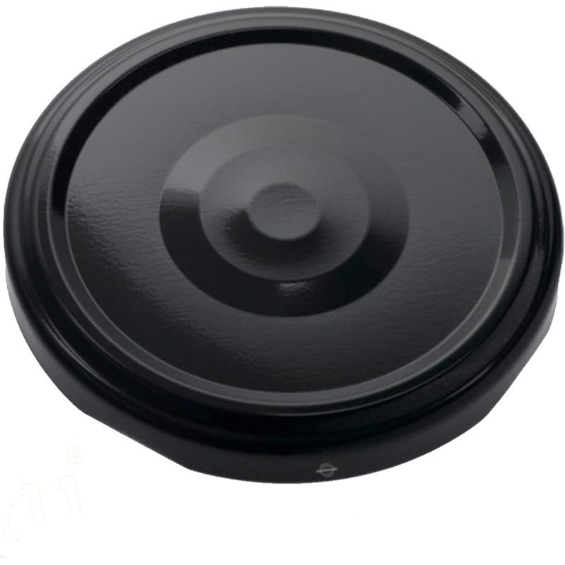 TEMU Lot de 36 Capsules couvercles Bouchons 82 mm Noires Sterilisables pour Pots et bocaux en Verre