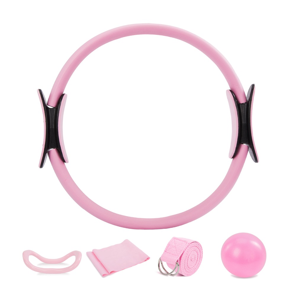 TEMU 5x Pilates Ring Set Ball And Resistance Bands Ring Set Home Gym Equipment For Full Body Toning Stretching And Strength Training