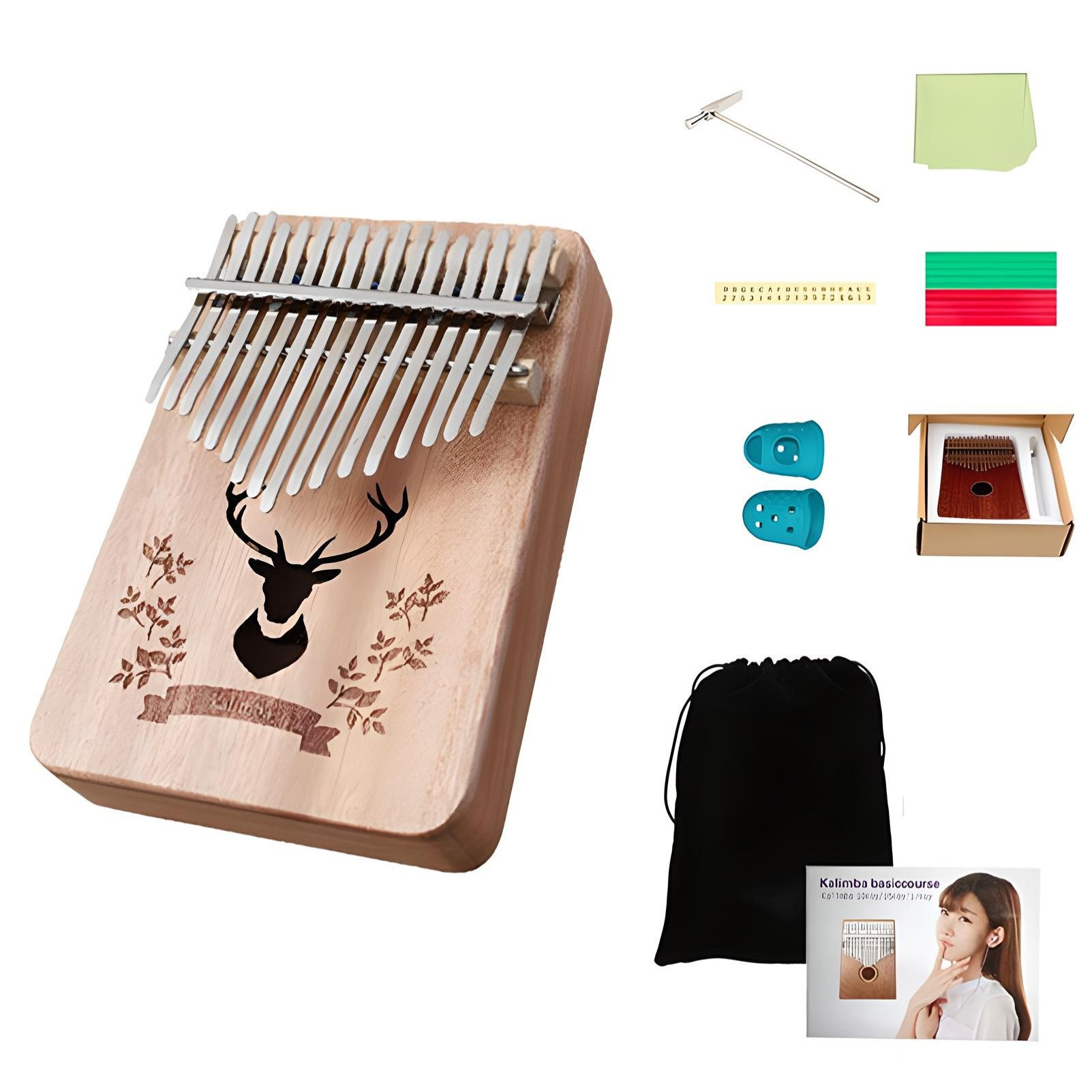 Kalimba African Thumb Piano From Decorated Accessories