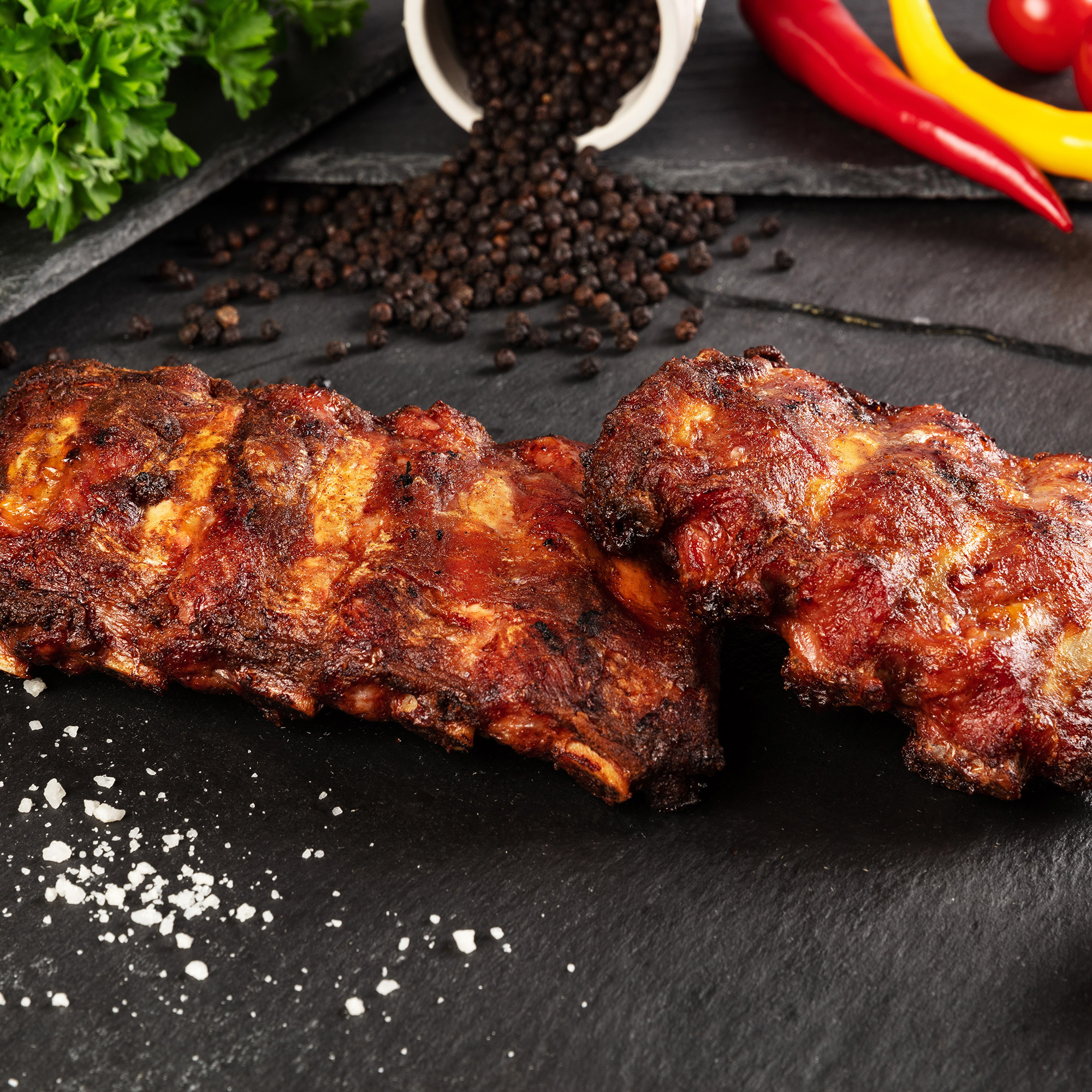 E-shop WURSTBARON® Loin Ribs Set – 8 Stück Grillrippchen (2 kg) mariniert für echten BBQ-Genuss