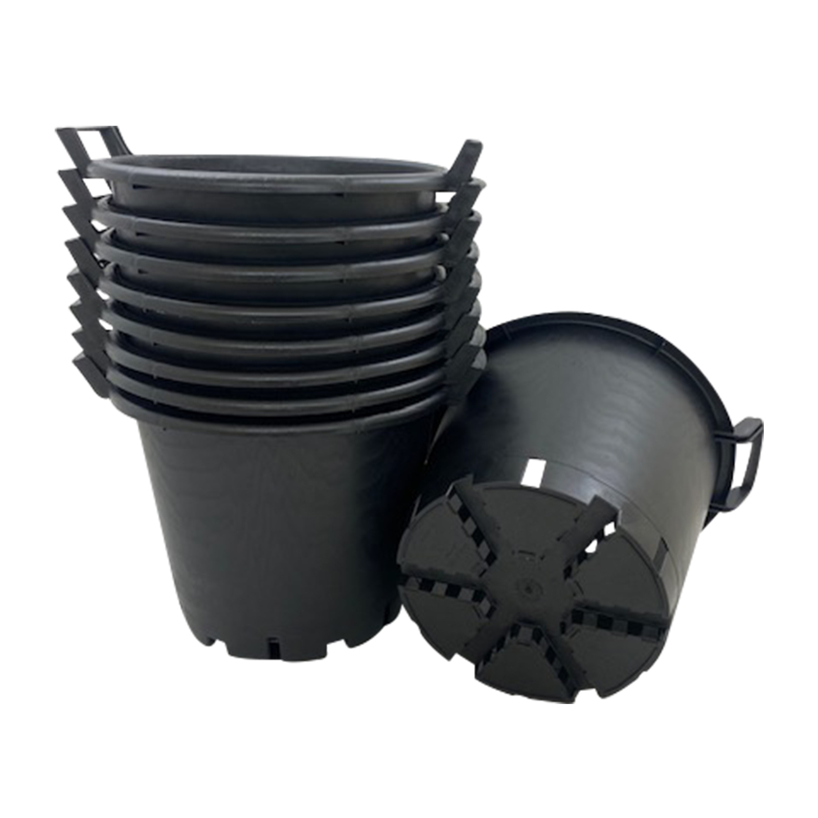 TEMU 9 X Heavy Duty 30l Large Garden Plant Pots Potato Containers Buckets (pack Of 9) 30 Litre Plastic Planters For Outdoor Plants - Planter Pots For