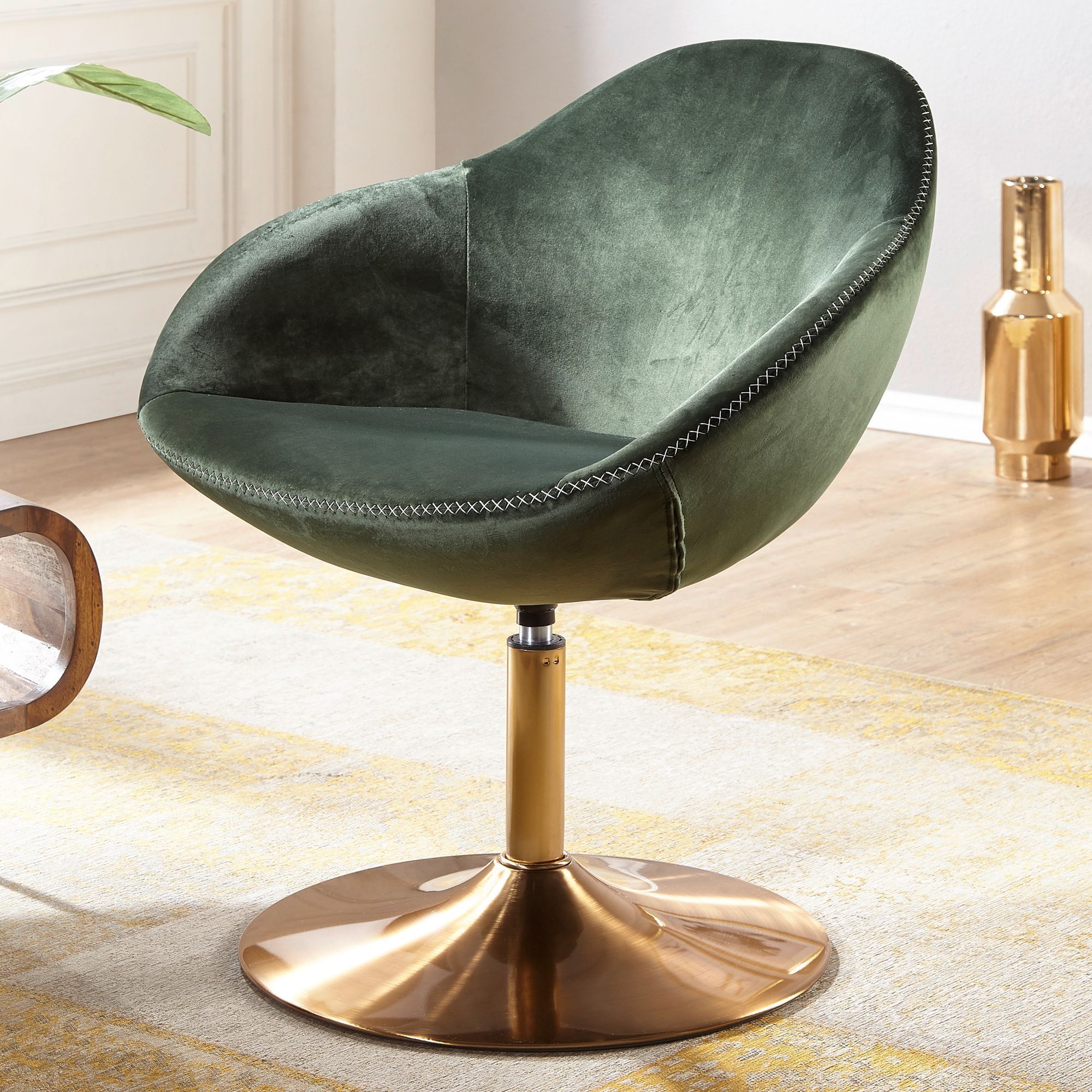 Image of Lounge Chair 70 X 79 X 70 Cm, Design Swivel Chair, Club Chair Upholstered Armchair, Cocktail Lounge Swivel Chair, Bar Chair, Visitor Chair, Fabric-covered Armchair