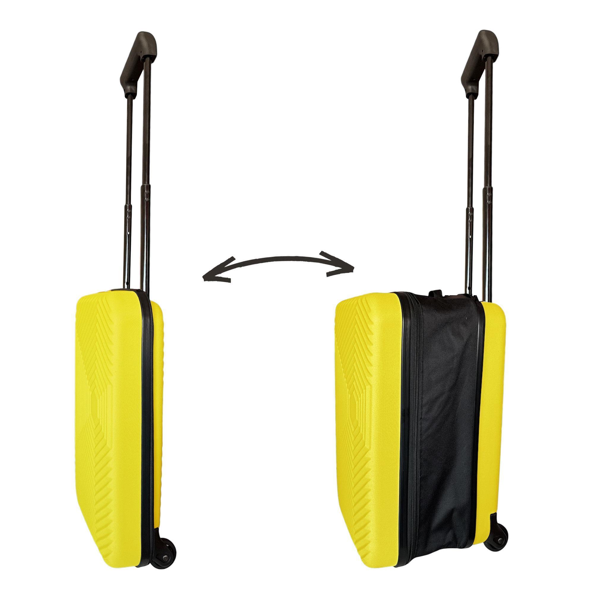 Folding Cabin Luggage 18" And 20" | Reduced Thickness | Lightweight And Resistant Abs | Telescopic Handle + Wheels | Colors
