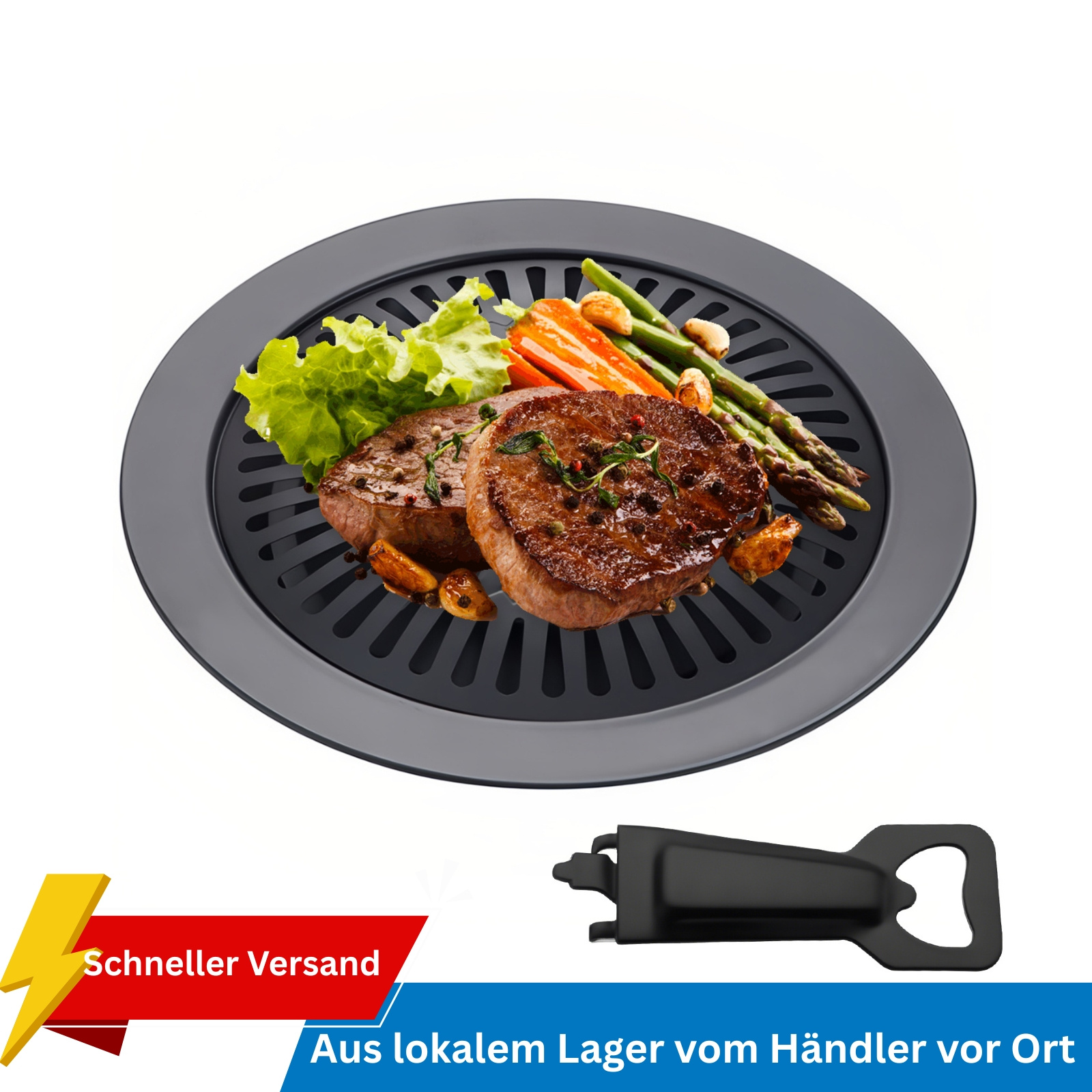TEMU Coastech® Camping Grill Attachment For Gas Stoves, Camping Stoves & Camping Gas Grills - 32 Cm Grill Plate For Portable Gas Stoves And Propane