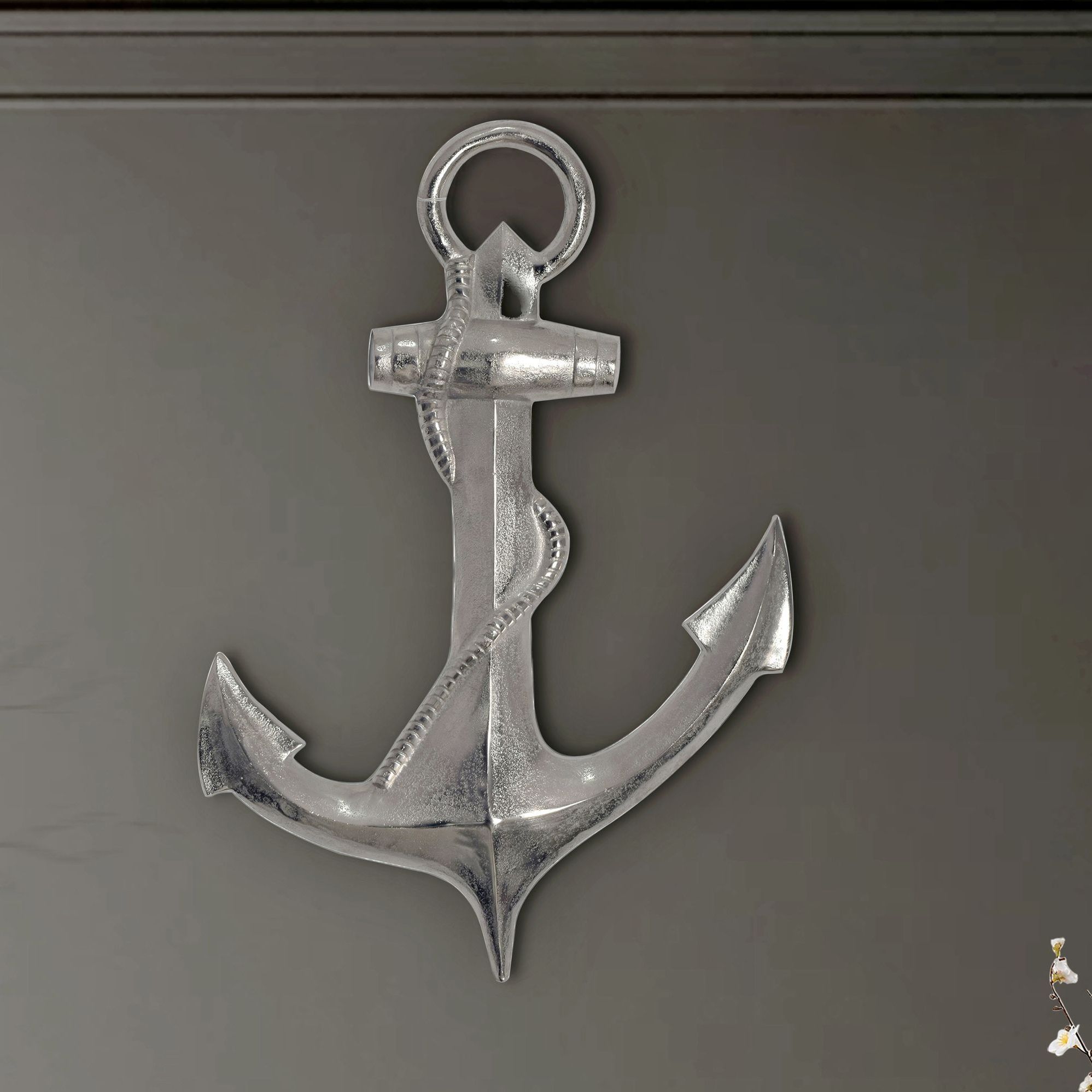 Image of Decorative Anchor 70 Large Aluminum Figure Maritime Home Decor, Design Wall Decoration Metal, Home Decoration, Xxl Wall Ornament, Modern Wall Decor