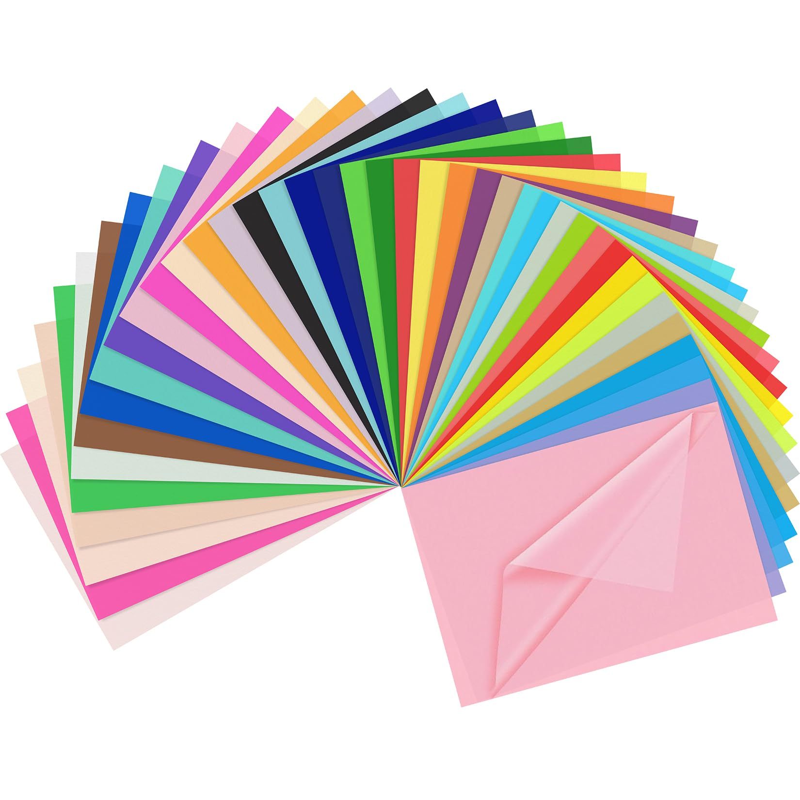 E-shop 480 Blatt Transparentpapier Bunt, 40 Farben Seidenpapier Verpackungsmaterial, Seidenpapier 20x29 cm, Tissue Paper für Geburtstagsfeiern,
