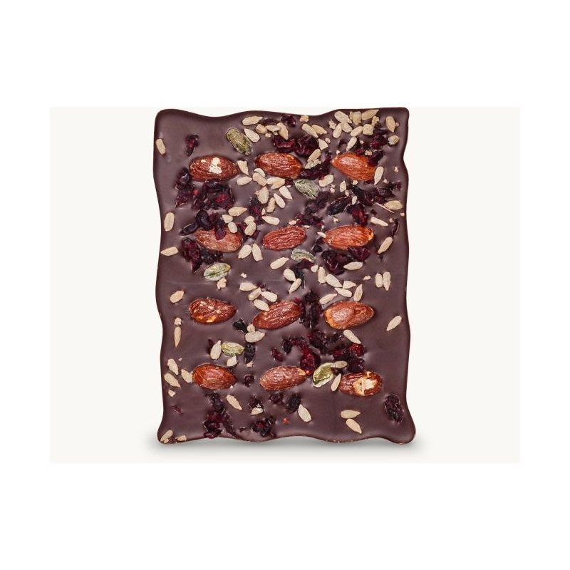 Sprinkled Table Chocolate With Nuts And Fruits, Bittersweet, Without Alcohol