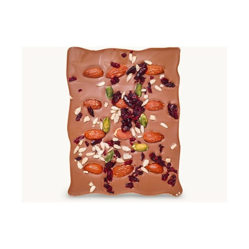 Sprinkled Milk Chocolate With Nuts And Fruits, Whole Milk, Alcohol-free