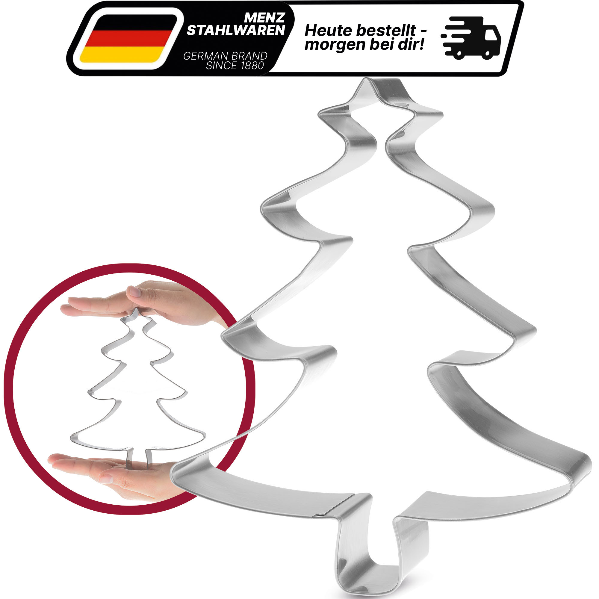 TEMU Lindenstein Christmas Cookie Cutters Large (xxl) – 5 Options : Christmas Tree, Snowman, , And 4-piece Set (17 Cm, Stainless Steel) – Durable