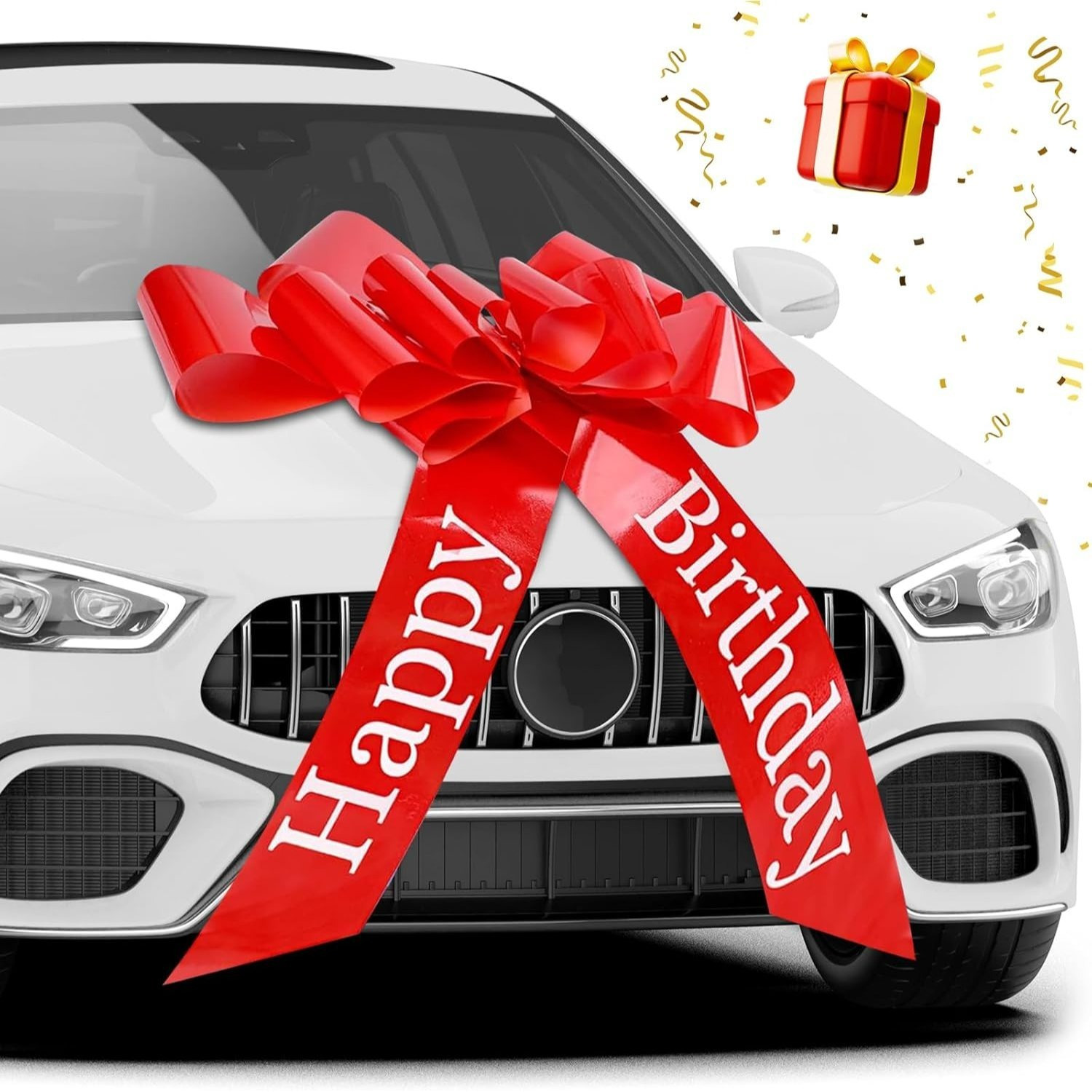 E-shop Großer Auto-, Großer Geschenkbogen, 76 cm / 30 Zoll, Wiederverwendbarer Großer für Auto, Fahrrad, Weihnachten, Hochzeit, Geburtstage, mit