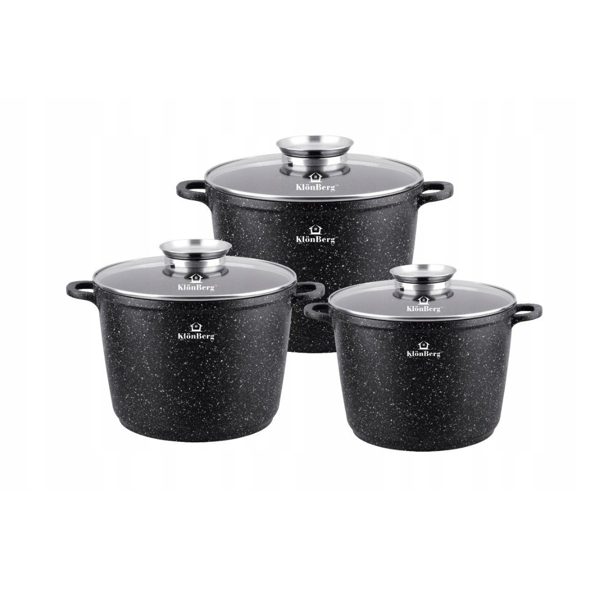 Image of Klönberg 6pcs Pot Set | 7/11/15l | Large Pots | | Induction | With Lid | Large Pots | Soup Pot | For All Stove Types | Kb4038