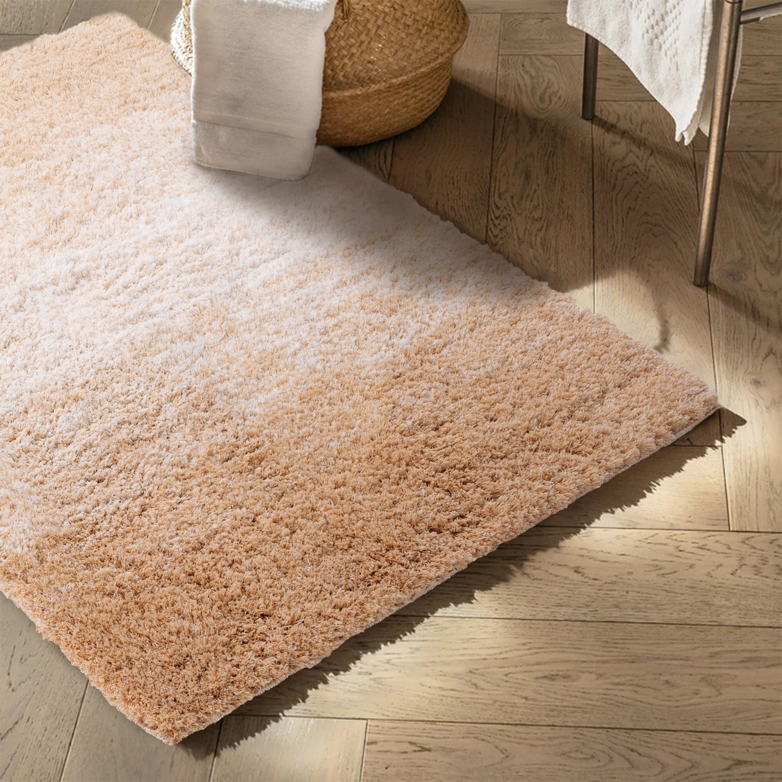 Image of Floordirekt Wave Bath Mat - Non-slip & Quick-drying - High-quality Gradient - In 3 Colors & 3 Sizes