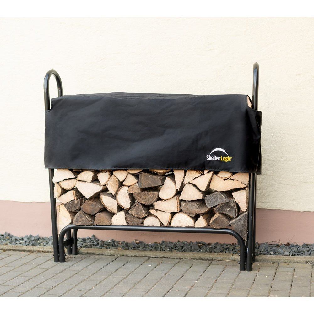 Firewood Rack With Cover – Log Holder – Sturdy Wood Storage For Fireplace