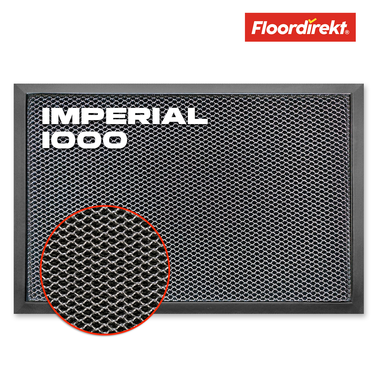 TEMU FLOORDIREKT Schmutzfangmatte Imperial 1000 - Fußmatte mit innovativem 3D-Netz - rutschfeste Türmatte für Innen & Außen - Fußabtreter,