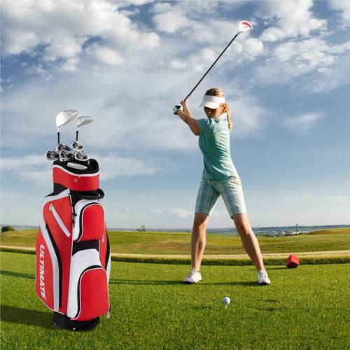 complete womens golf club set 9 11 piece right handed golf club set with rain hood 1 driver 3 woods 4 6 7 8 9 p irons putter