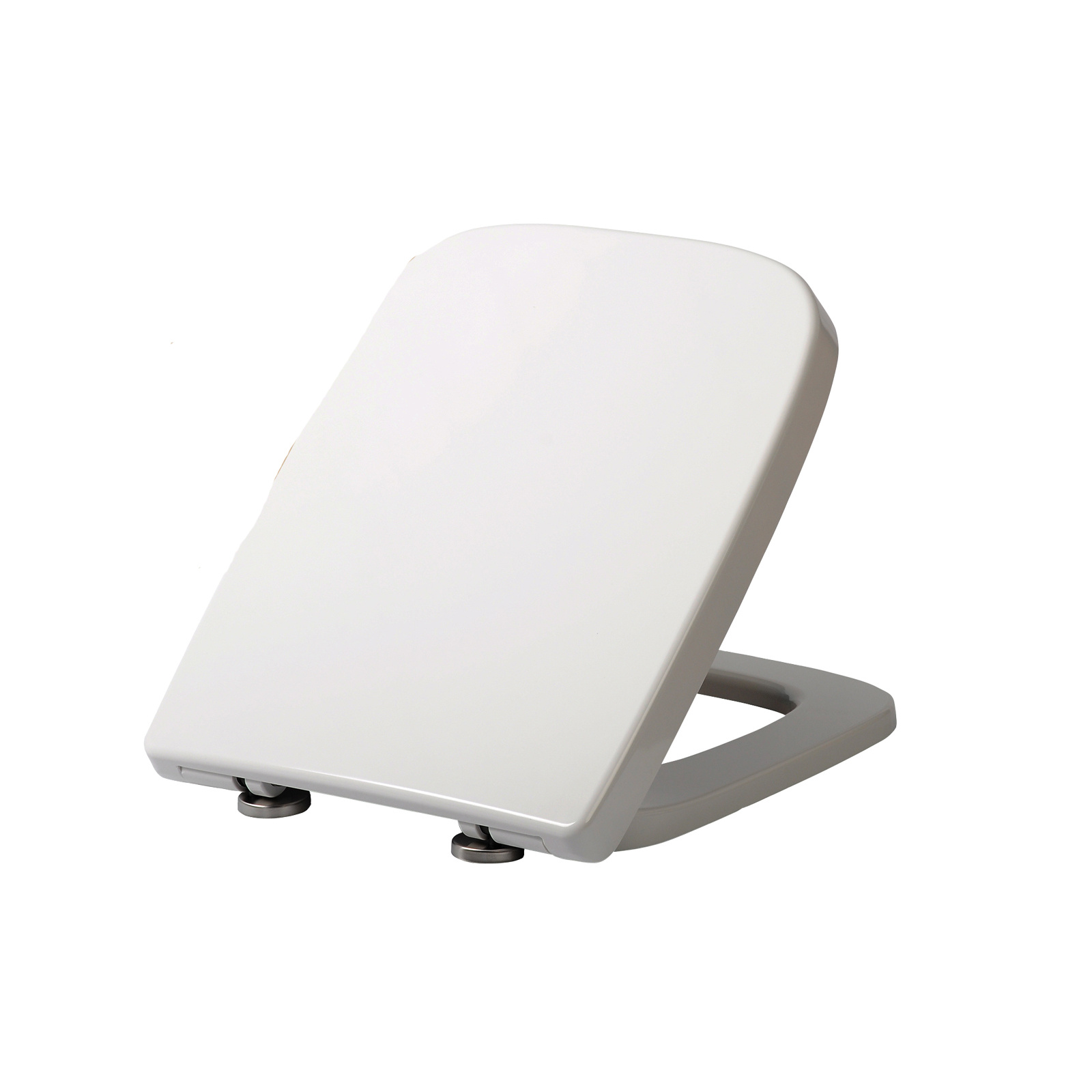Image of 1pc Toilet Toilet Lid, Seat With Mechanism, Fast Fix/quick Attachment, , Soft Close, Toilet Seat Square, White