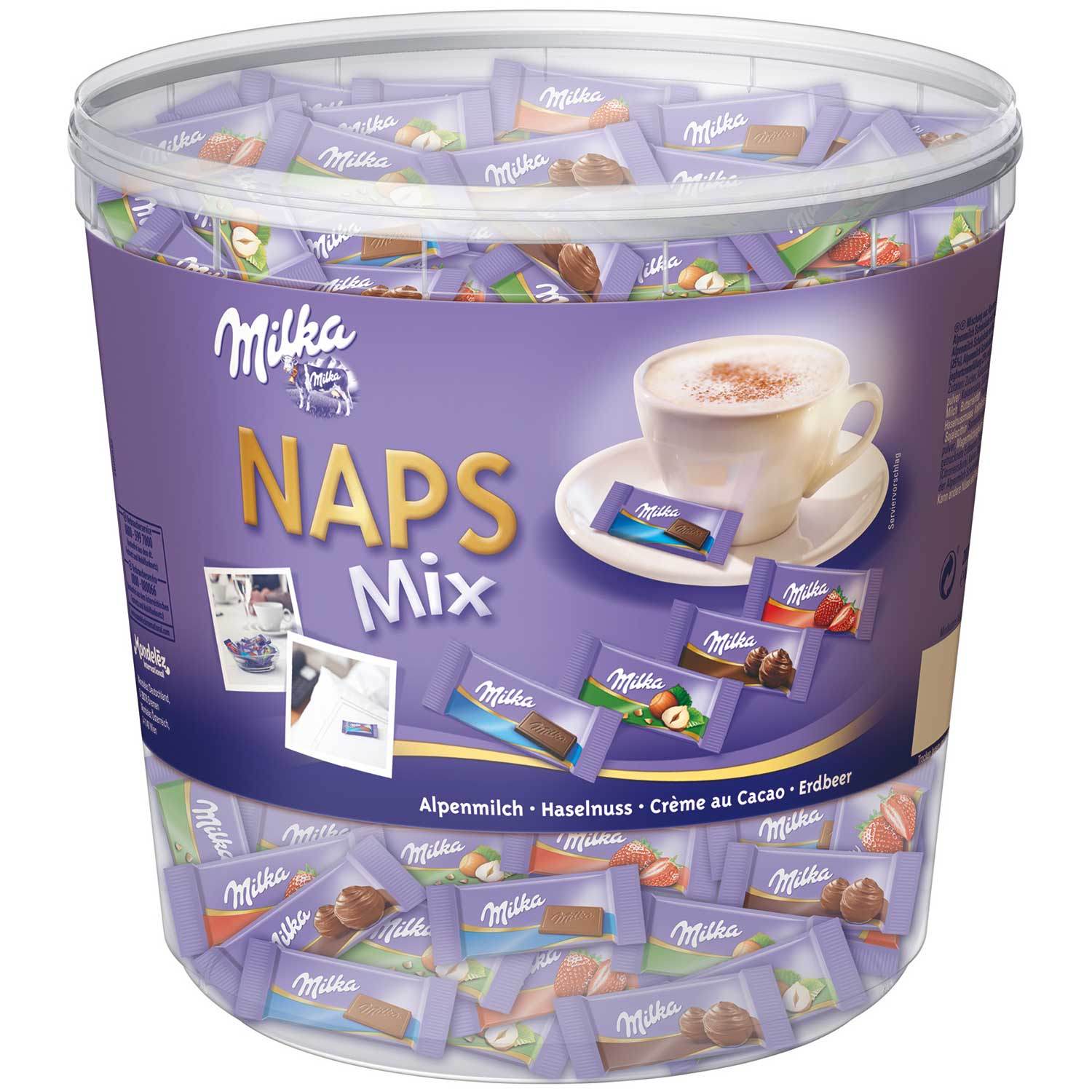 E-shop Milka Naps Mix Eimer 207er 1000g