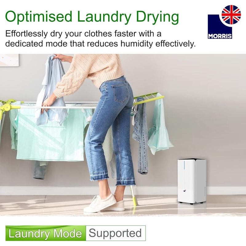 Morris 12L Dehumidifier for Mould and Moisture Extraction