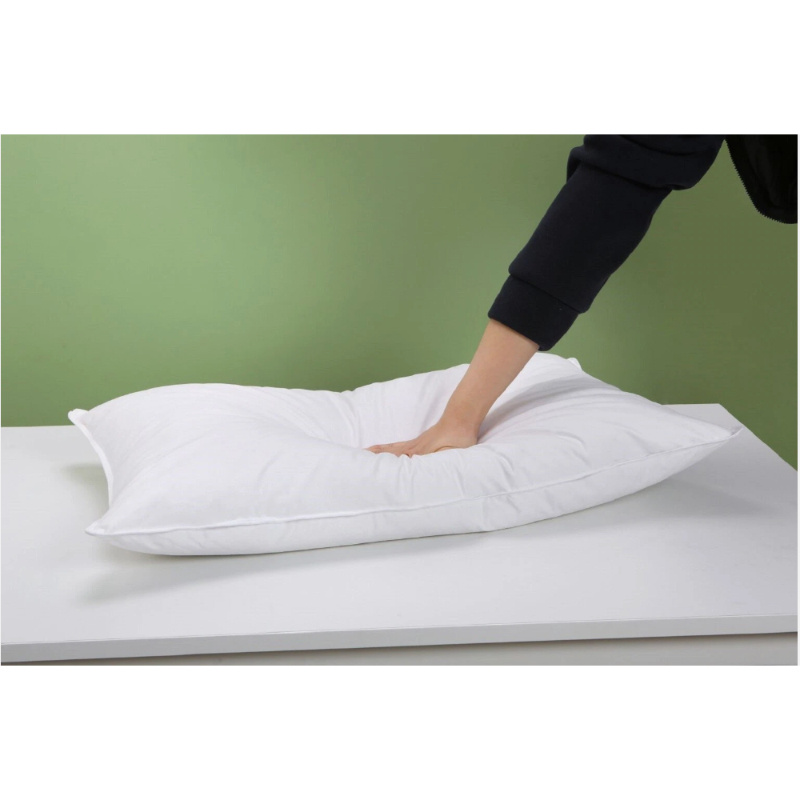 ELAFY Feather & Down Pillow Luxury Hotel Quality Duck Feather & Down Pillows Cover 100% Microfiber Extra Filled for Deep Sleep Comfort PACK of 1, 2 Size 48x74cm