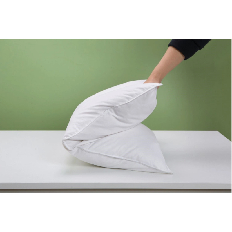 ELAFY Feather & Down Pillow Luxury Hotel Quality Duck Feather & Down Pillows Cover 100% Microfiber Extra Filled for Deep Sleep Comfort PACK of 1, 2 Size 48x74cm