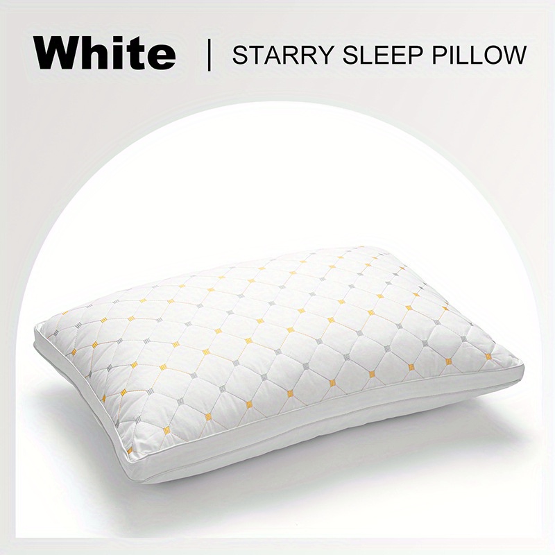 2PCS Luxury Starry White Pillow Inserts 74x48cm - Double-Edged Design with Ultra-Soft Microfiber & Firm Support, Hotel Quality Cooling Polyester Fill for Bed/Sofa