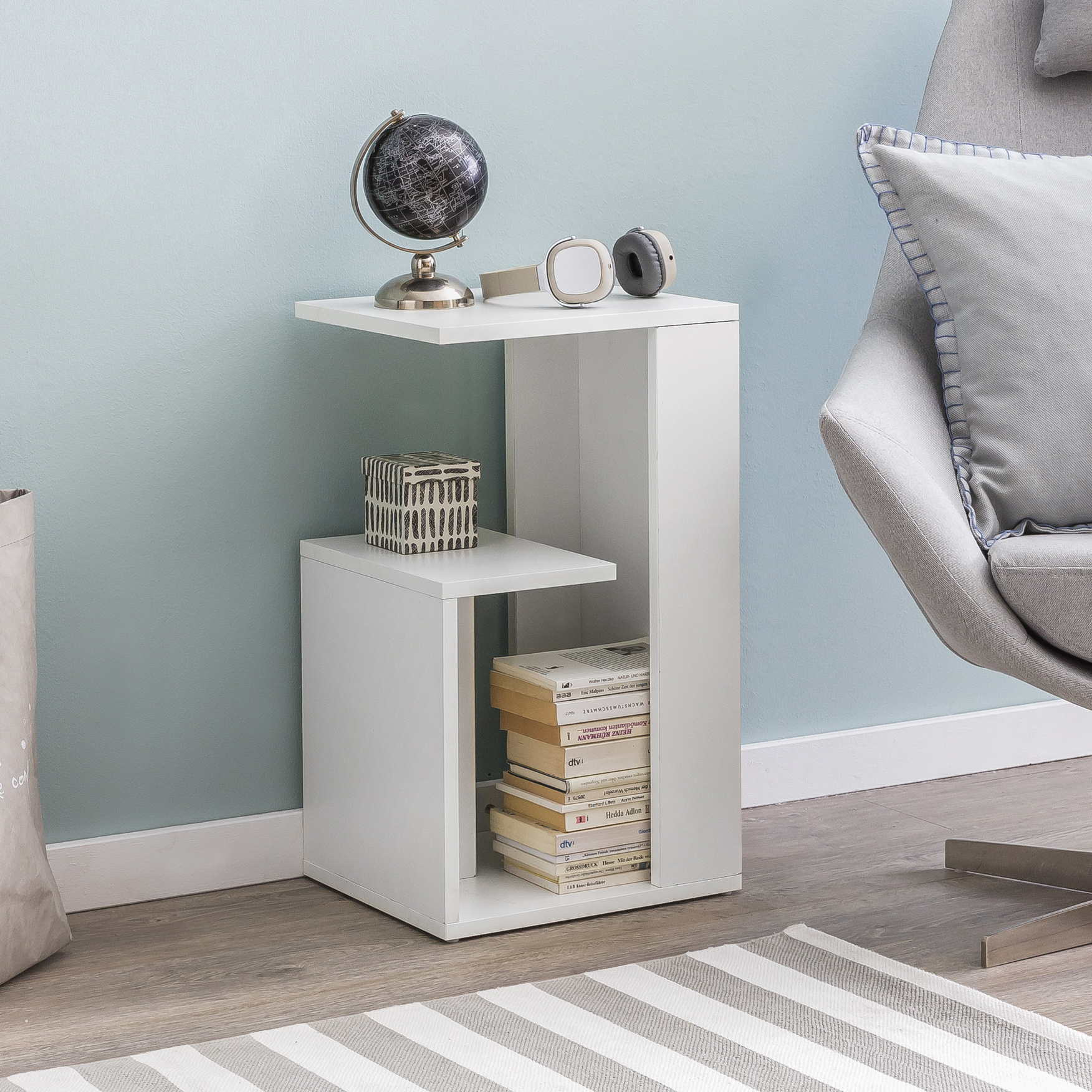 Side Table 35x61x30 Cm Coffee Table, Small Modern Sofa Table, Small Living Room Table Angular, High Sofa Table, Narrow Table Living Room