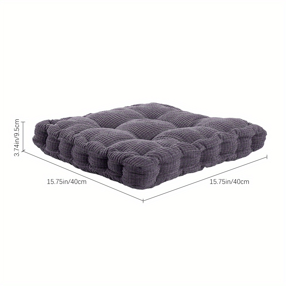 Gray Square Thick Cushion for Office and Study