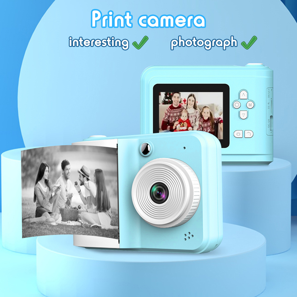 TEMU Digital Camera With 3 Rolls Of Printer Paper, Print Photos,hd Digital Printing Cameras Dual-camera,perfect Christmas Birthday Festival Gift,