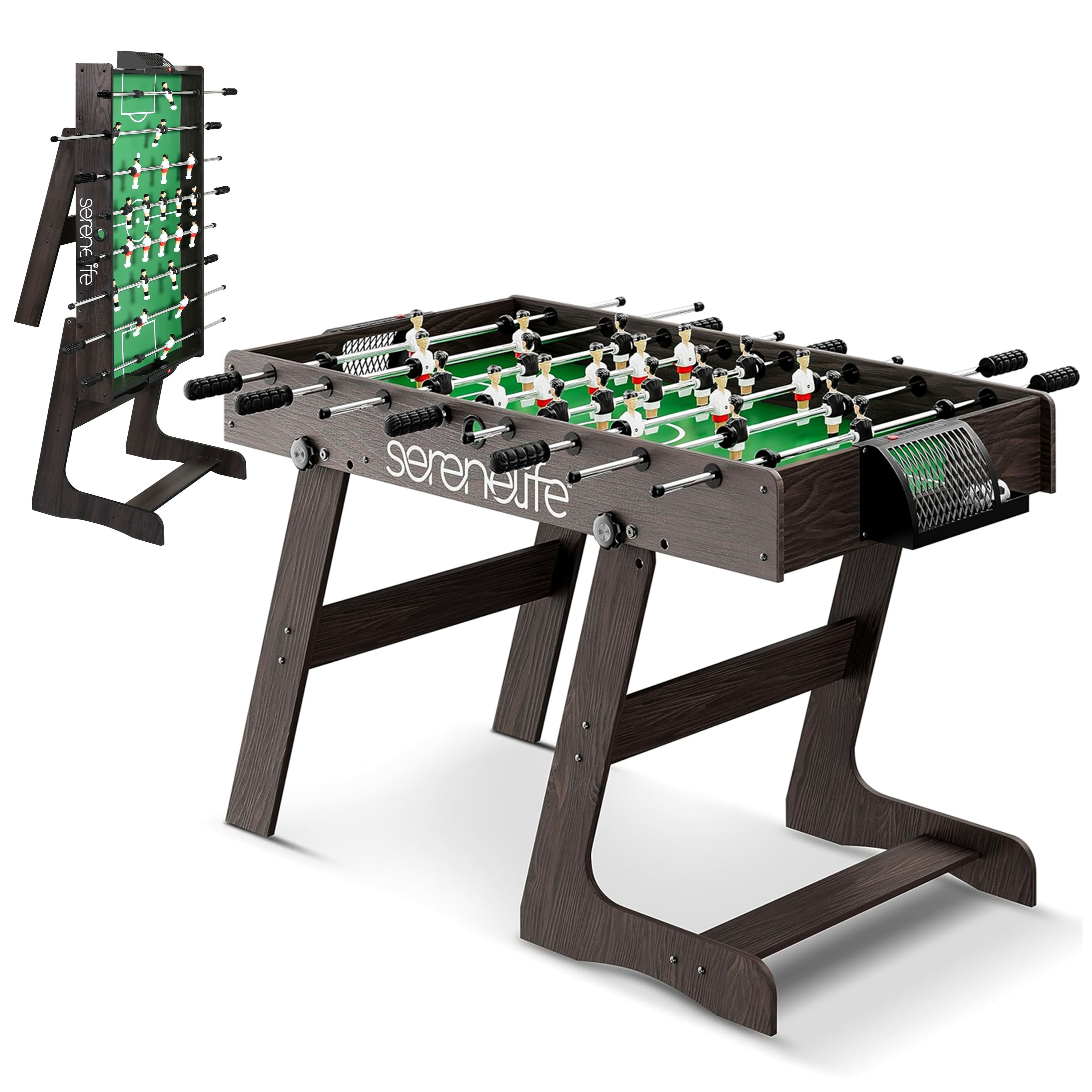 TEMU Foosball Table, Foosball Set With 2 Mini Footballs, Scoreboards, Sturdy And Strong Legs, Foldable Or Standard