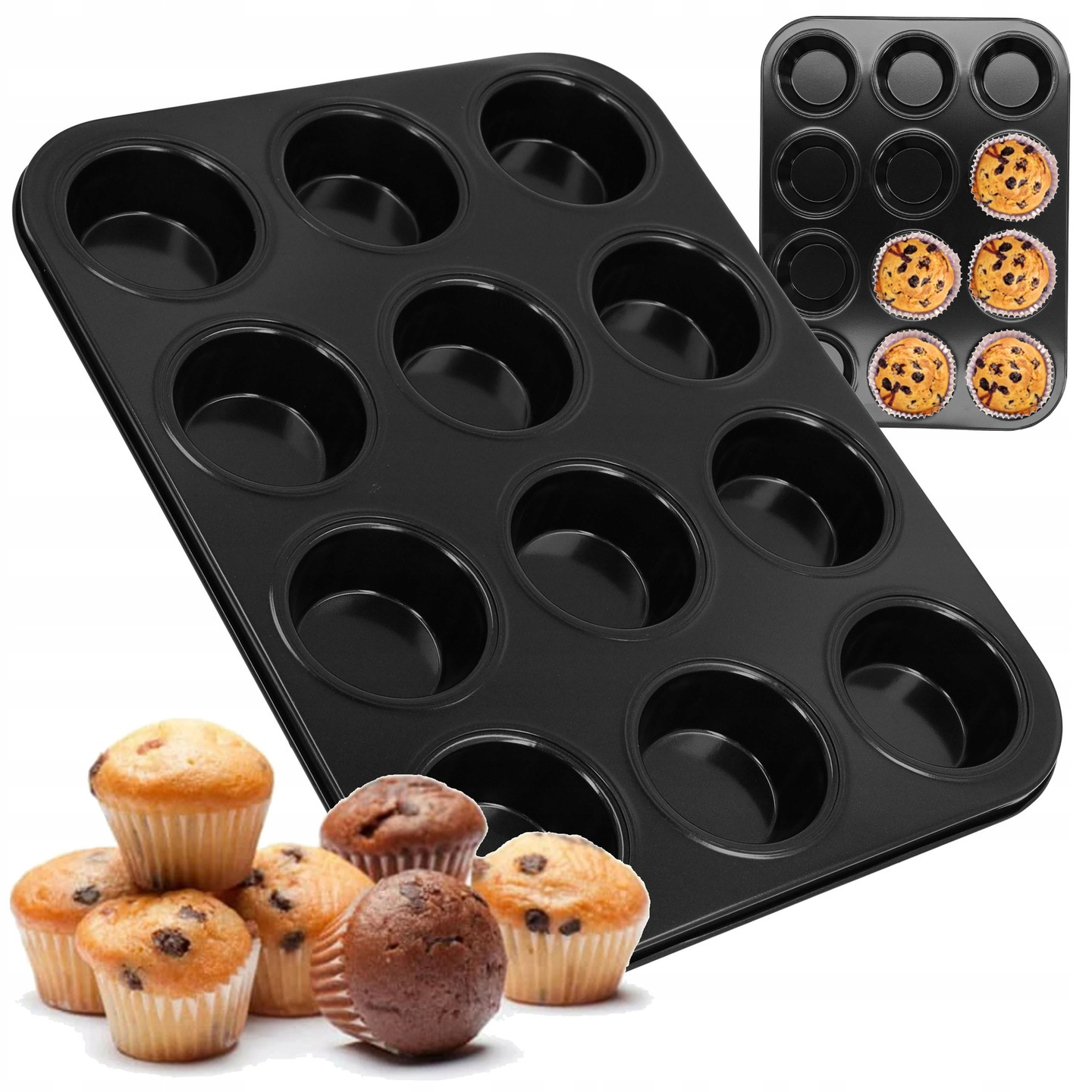 TEMU Muffinek Tin, Baking Sheet For Cupcakes, Kitchen Mold X12
