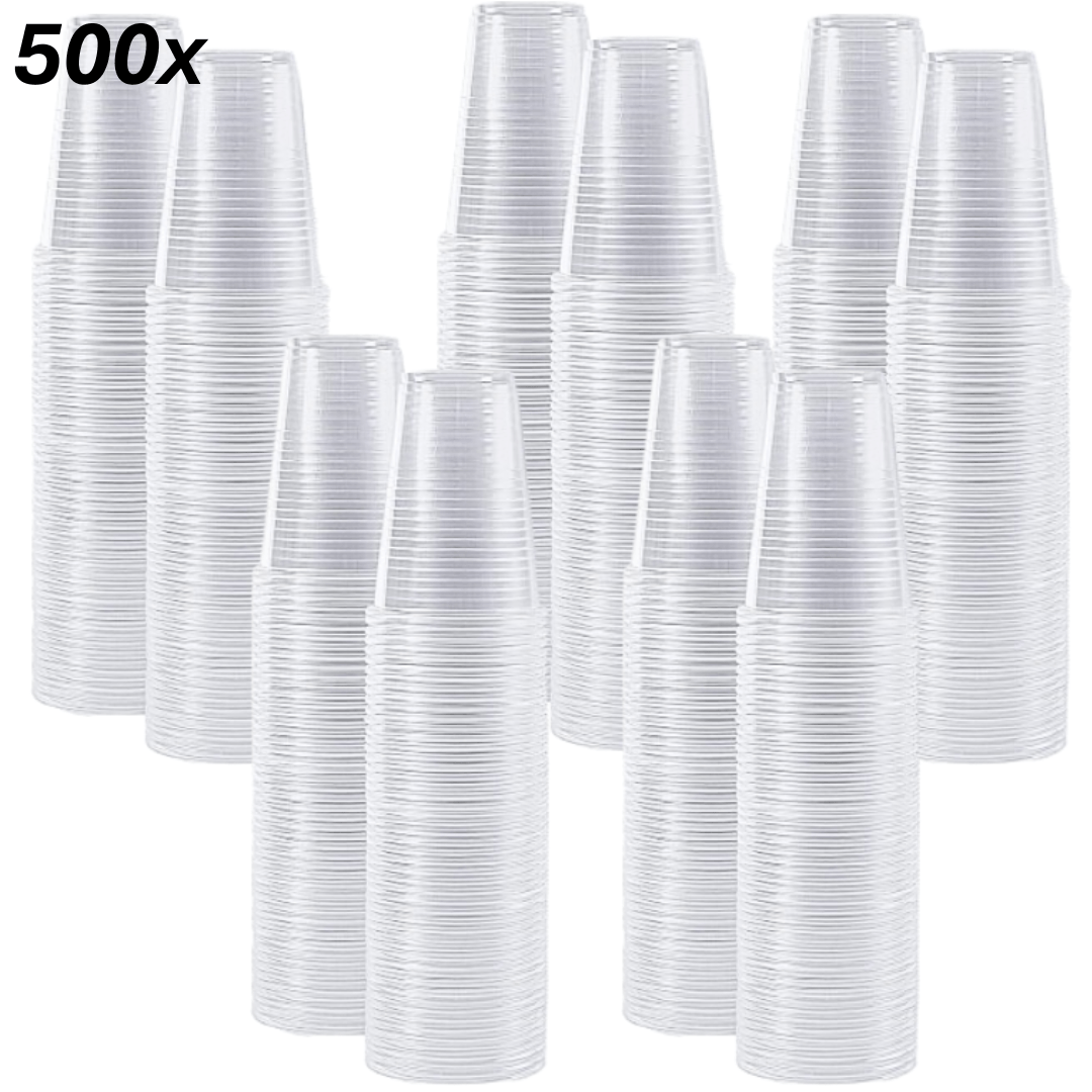TEMU 500pc Clear Plastic Cups, Disposable Plastic Cups, Transparent Glasses, 7oz/180ml, Disposable Tumblers, Heavy Duty, Small Cups, Best For Party &
