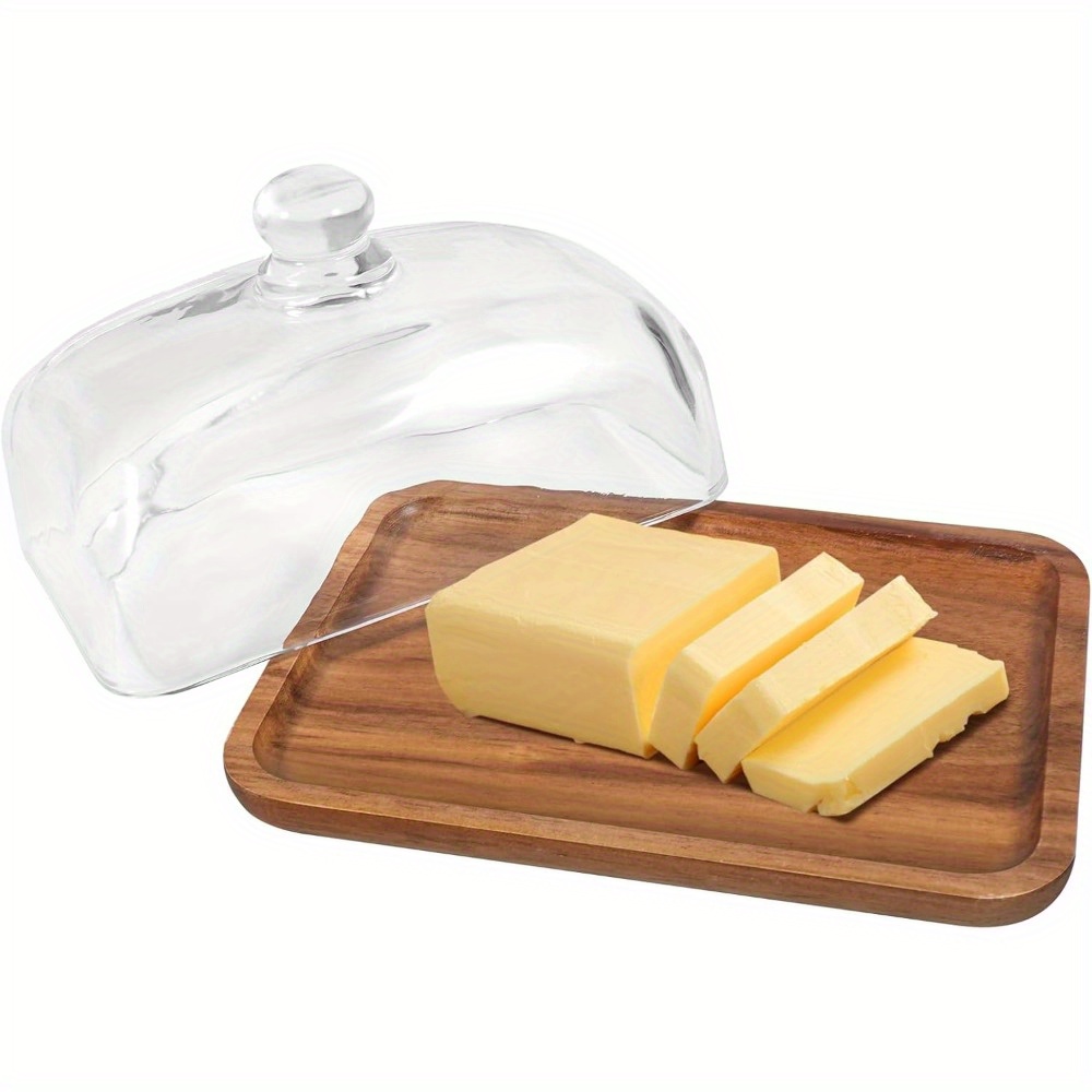 vintage acacia wood butter dish   wedding cakes snacks fruit   restaurant accessory