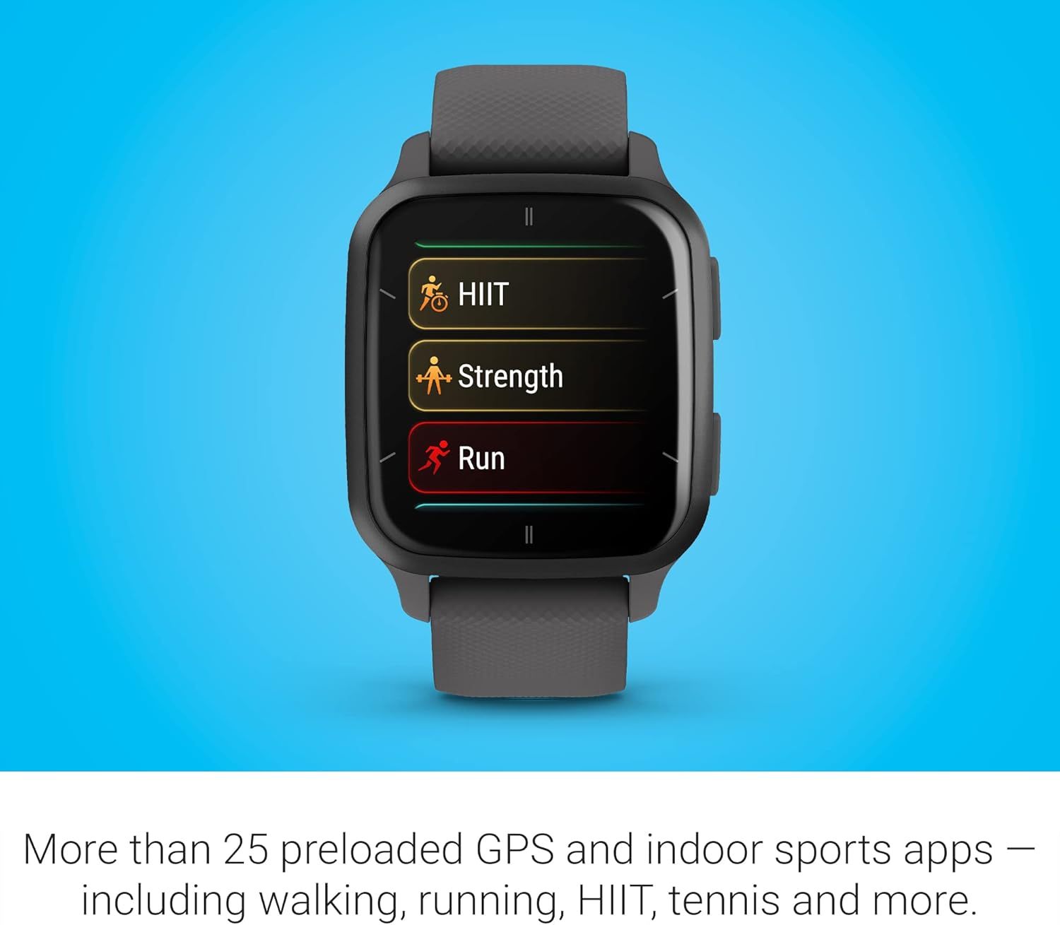 Garmin Venu® Sq 2 GPS Smartwatch, All-Day Health Monitoring, Long-Lasting Battery Life, AMOLED Display, Slate and Shadow Gray