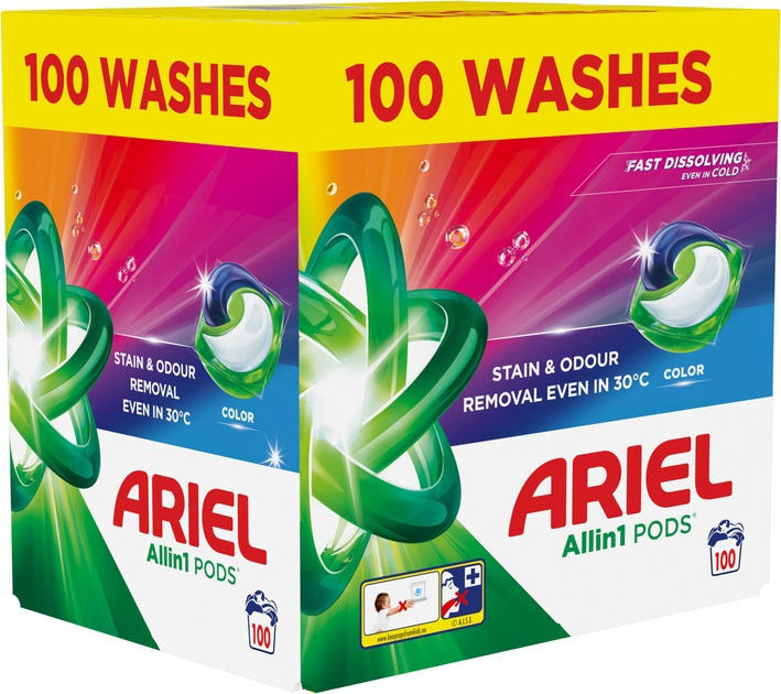 2X ARIEL All-in-1 PODS Laundry Capsules, 100 Washes