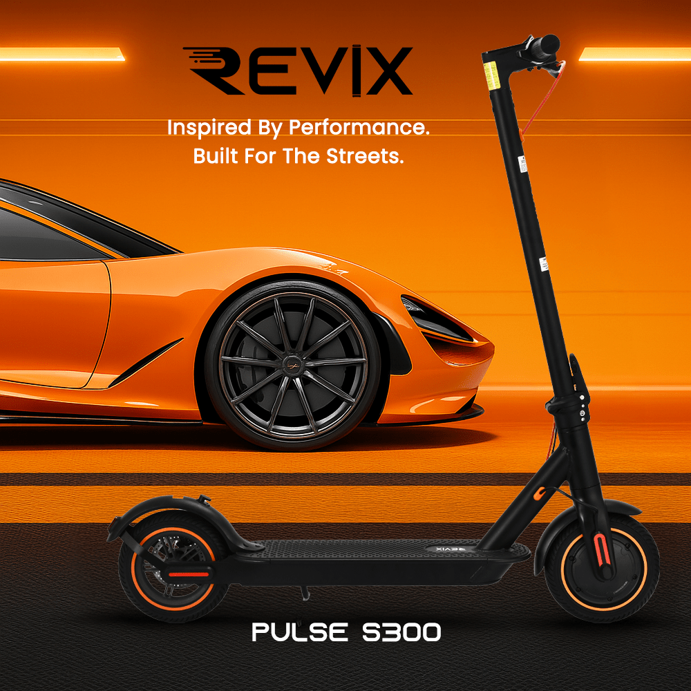 REVIX Pulse S300 Electric Scooter – 350W Motor, Foldable, 25km/h Max Speed, LED Display, 8.5
