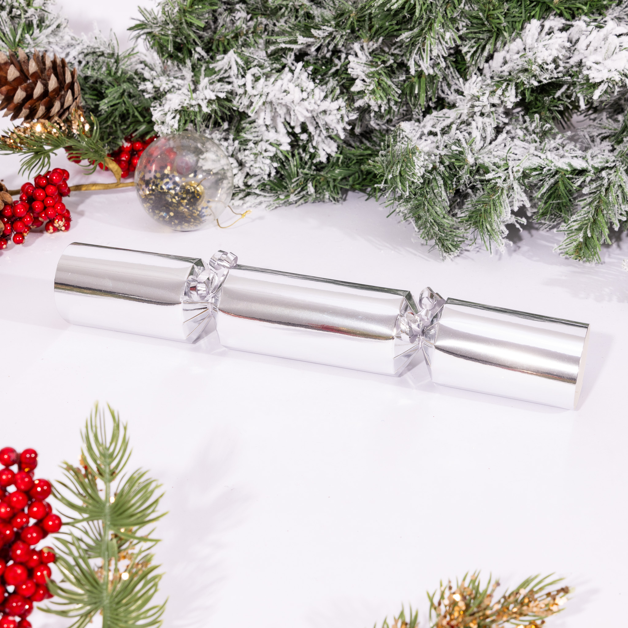 TEMU Evelay Pack Of 6 Foil Diy Christmas Crackers Kit – 12" Make Your Own Holiday Crackers With Hats, Jokes, Snaps & Ribbons – Fun Foil Party Decor