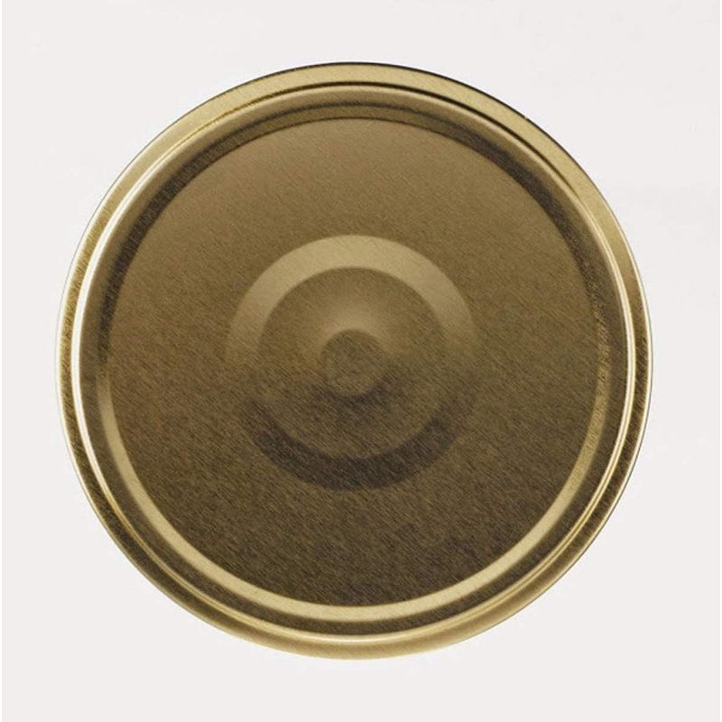 TEMU Lot de 42 capsules couvercles bouchons 48 mm dorées Stérilisables avec Flip pour pots et bocaux en verre