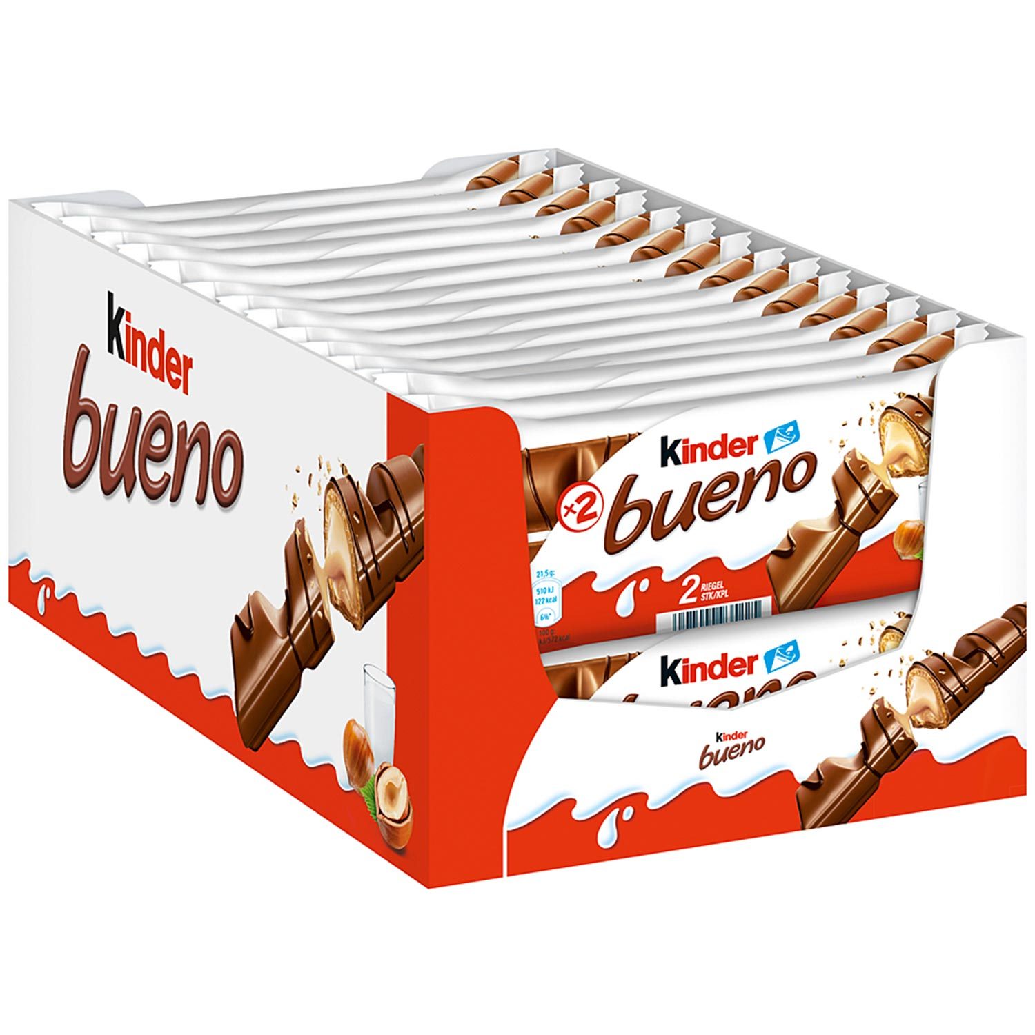 Kinder Bueno 30 Double Bars Of 43g = 1290g