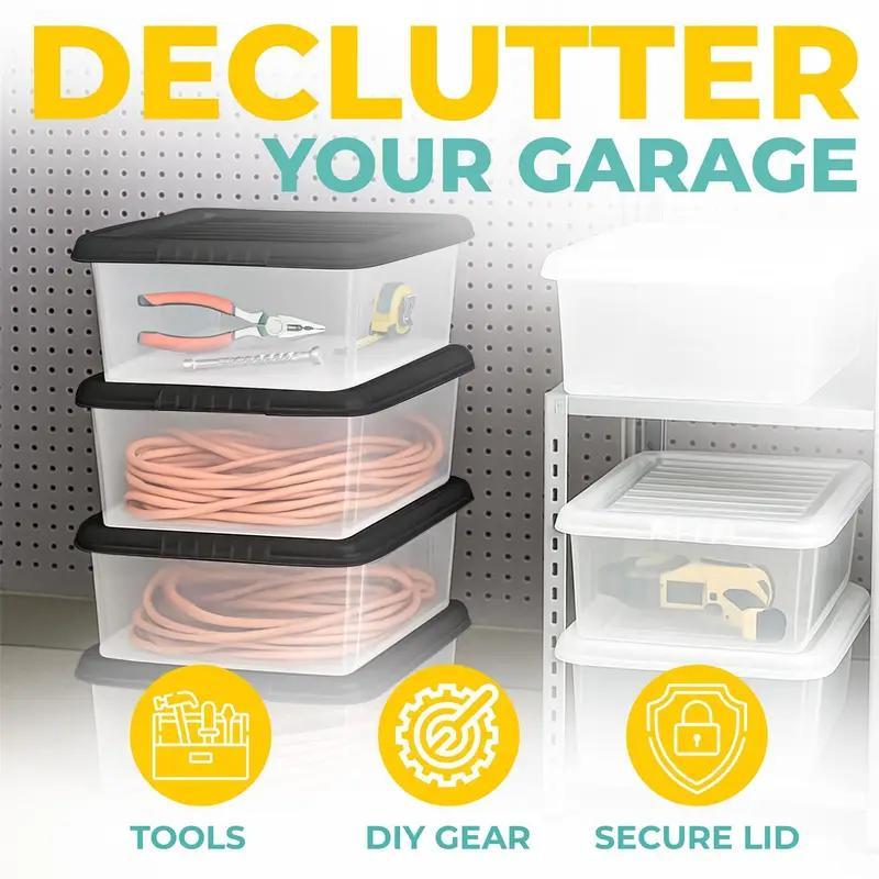 3 x 32 Litre Under Bed Storage Boxes with Lids
