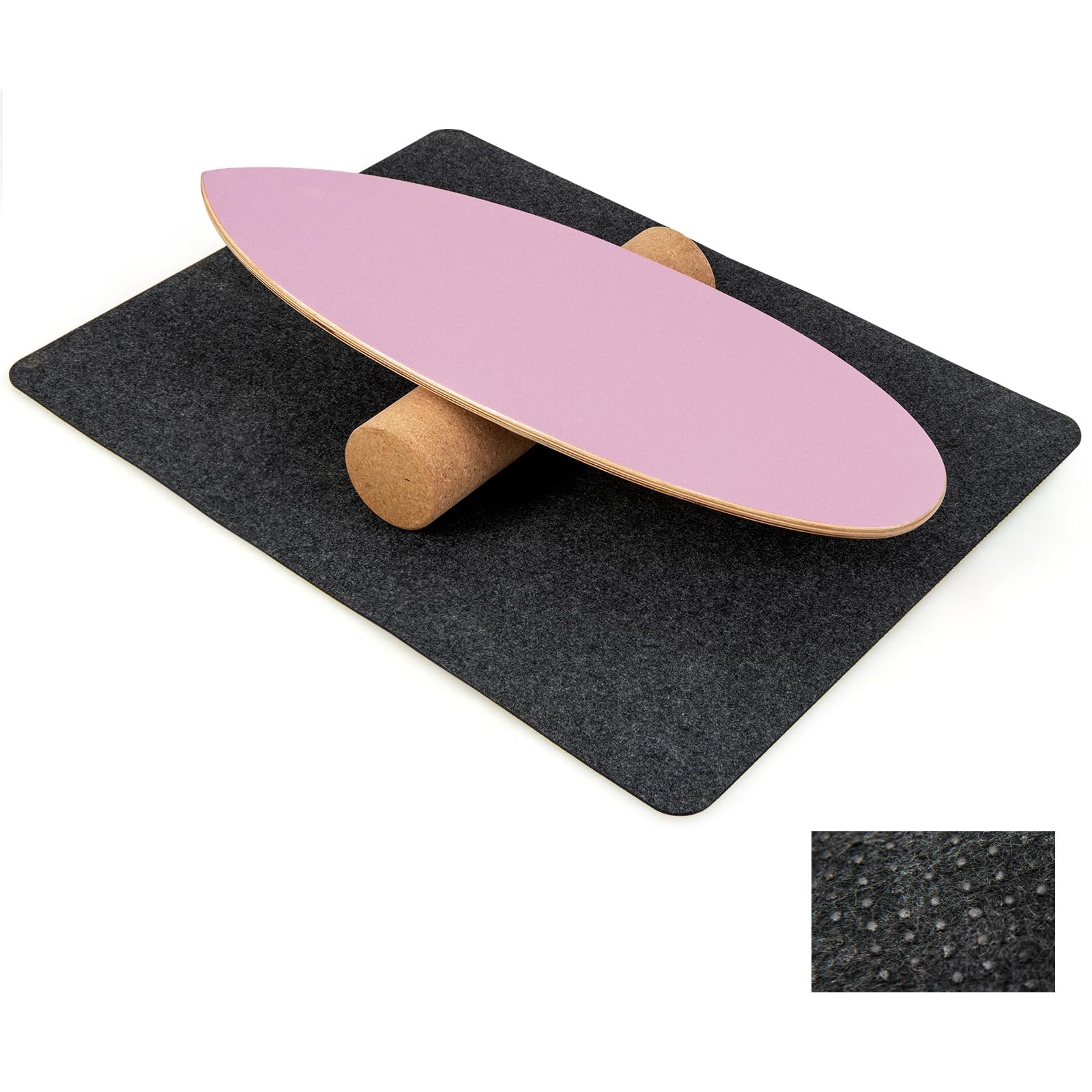 Wooden Balance Board, Balance Trainer For Home Use, Includes Cork Roller, Pressed From 8 High-quality Wood Layers
