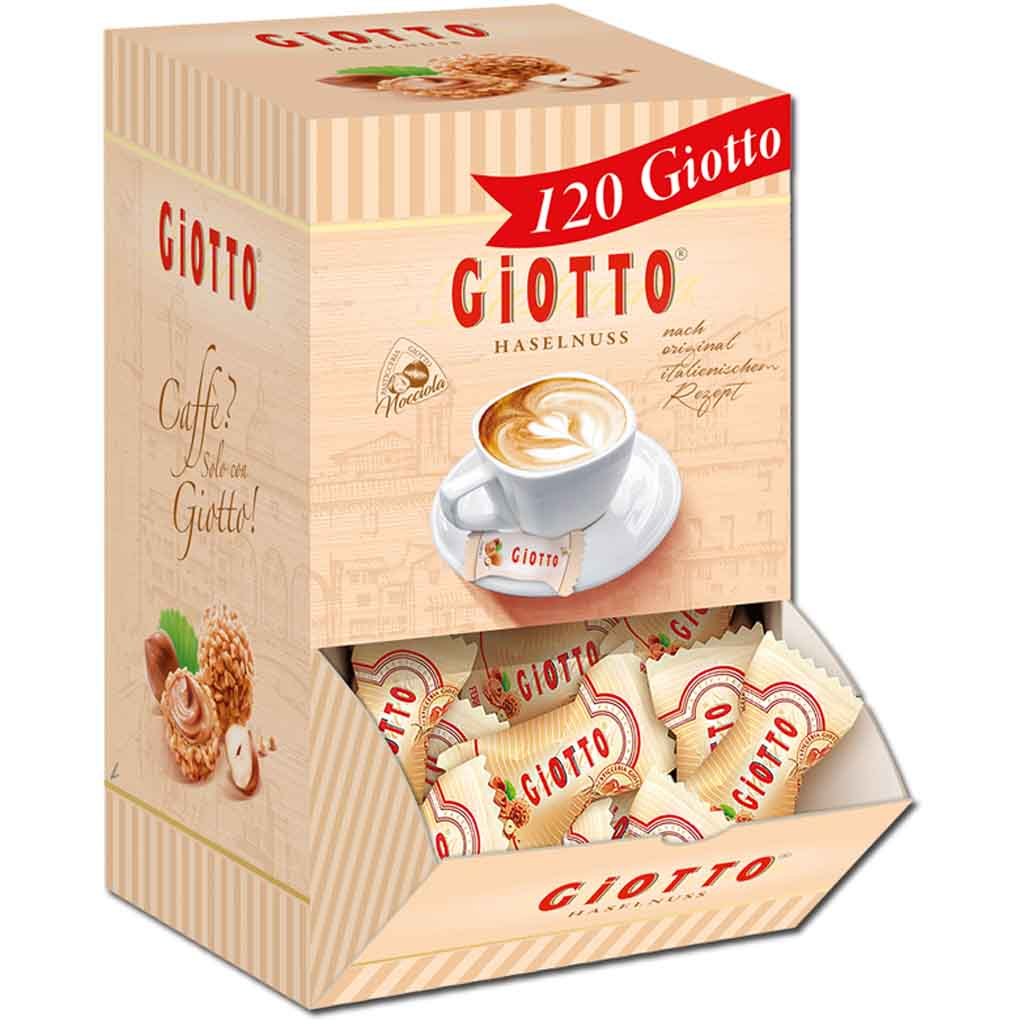 Image of Ferrero Giotto - Dispenser Catering Box - Hazelnut Biscuits 32% Hazelnuts - 120 Pieces 516g