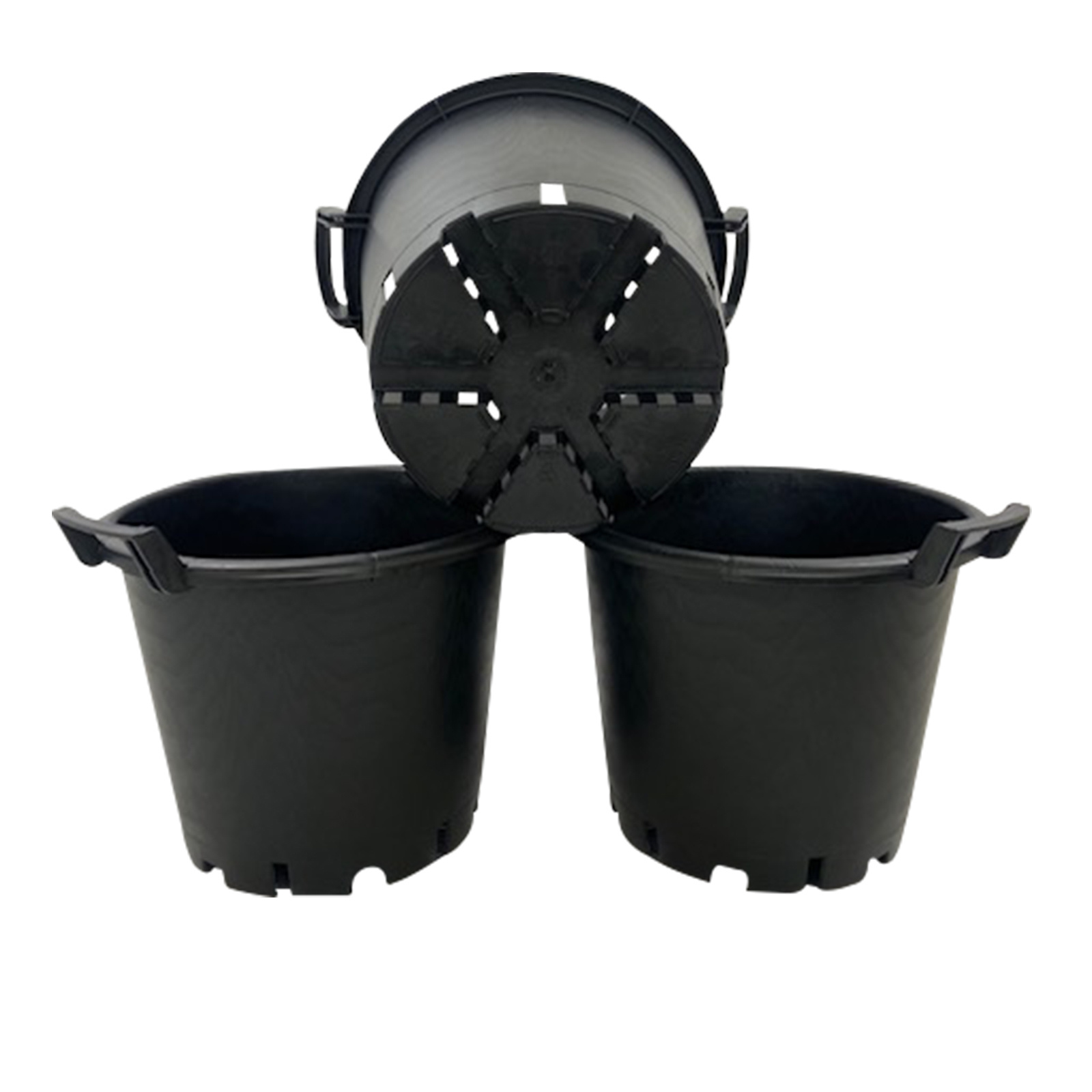 TEMU 3 X Heavy Duty 30l Plant Pots Potato Containers Buckets (pack Of 3) Plastic Large Outdoor Planter With Handles Vegetables & Trees